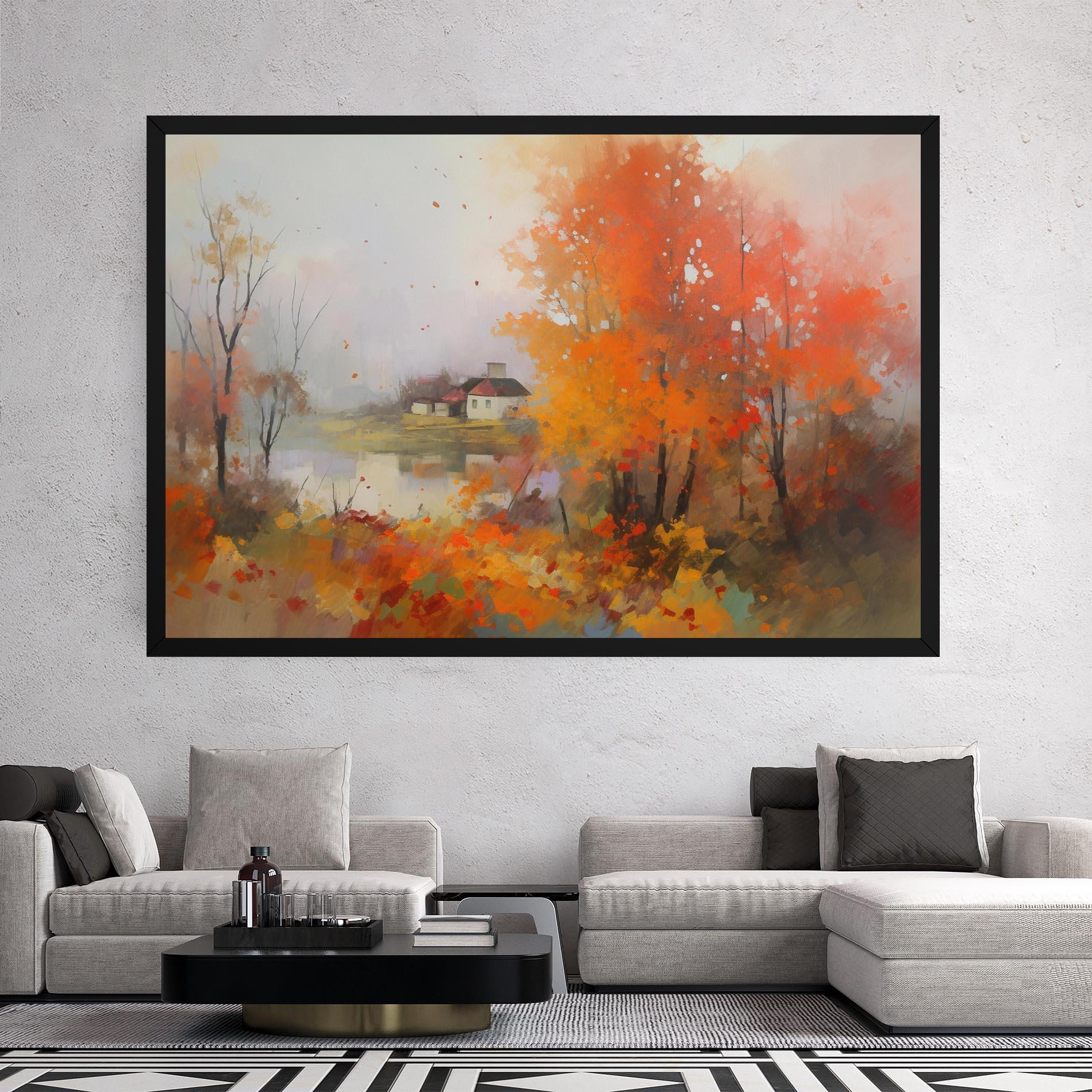 Tablou Canvas Autumnal Painting mockup 2