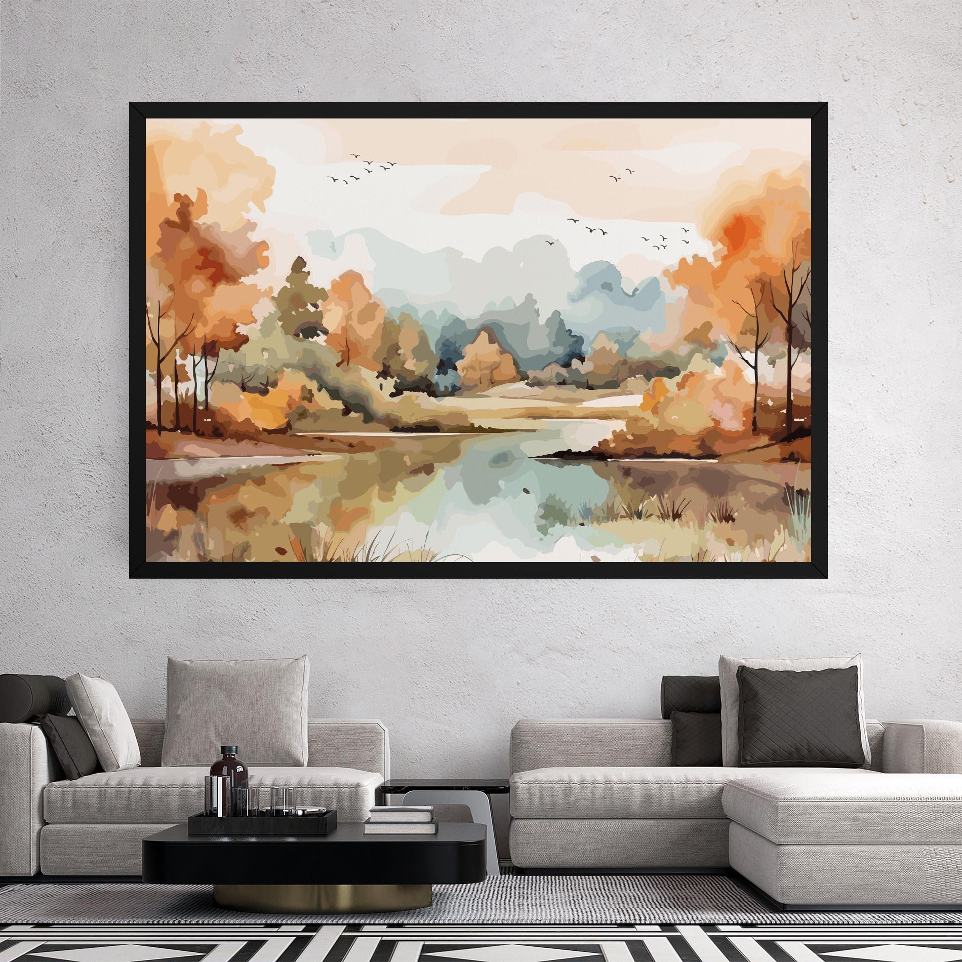 Tablou Canvas Watercolor Autumn mockup 2
