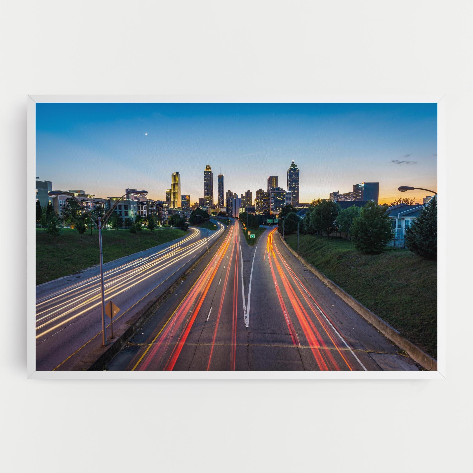 Tablou Canvas Car Lights City mockup 0