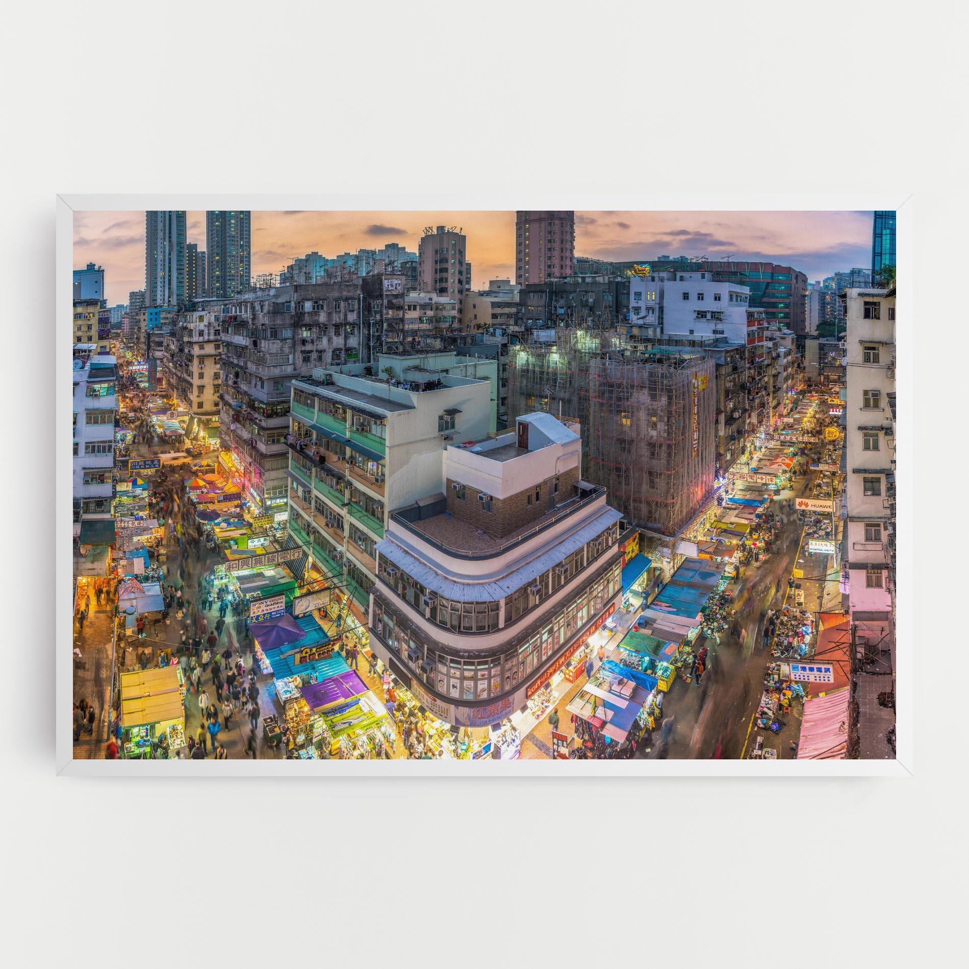 Tablou Canvas Colorful Building mockup 0