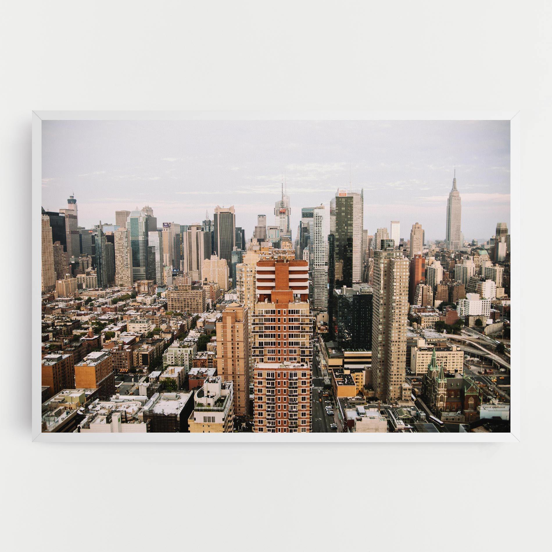 Tablou Canvas Cream Orange Building mockup 0