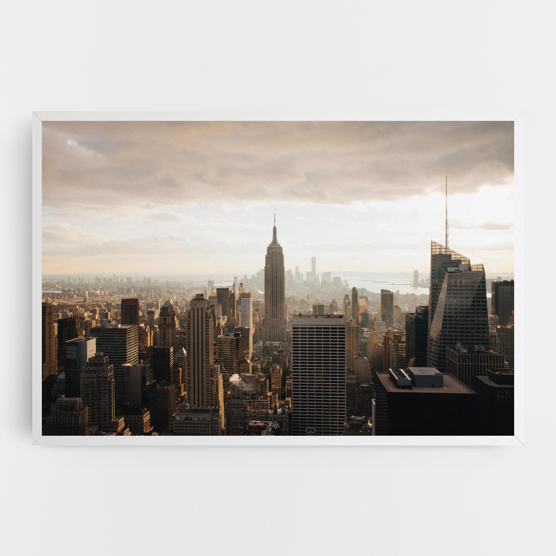 Tablou Canvas Grey Cloud Buildings mockup 0