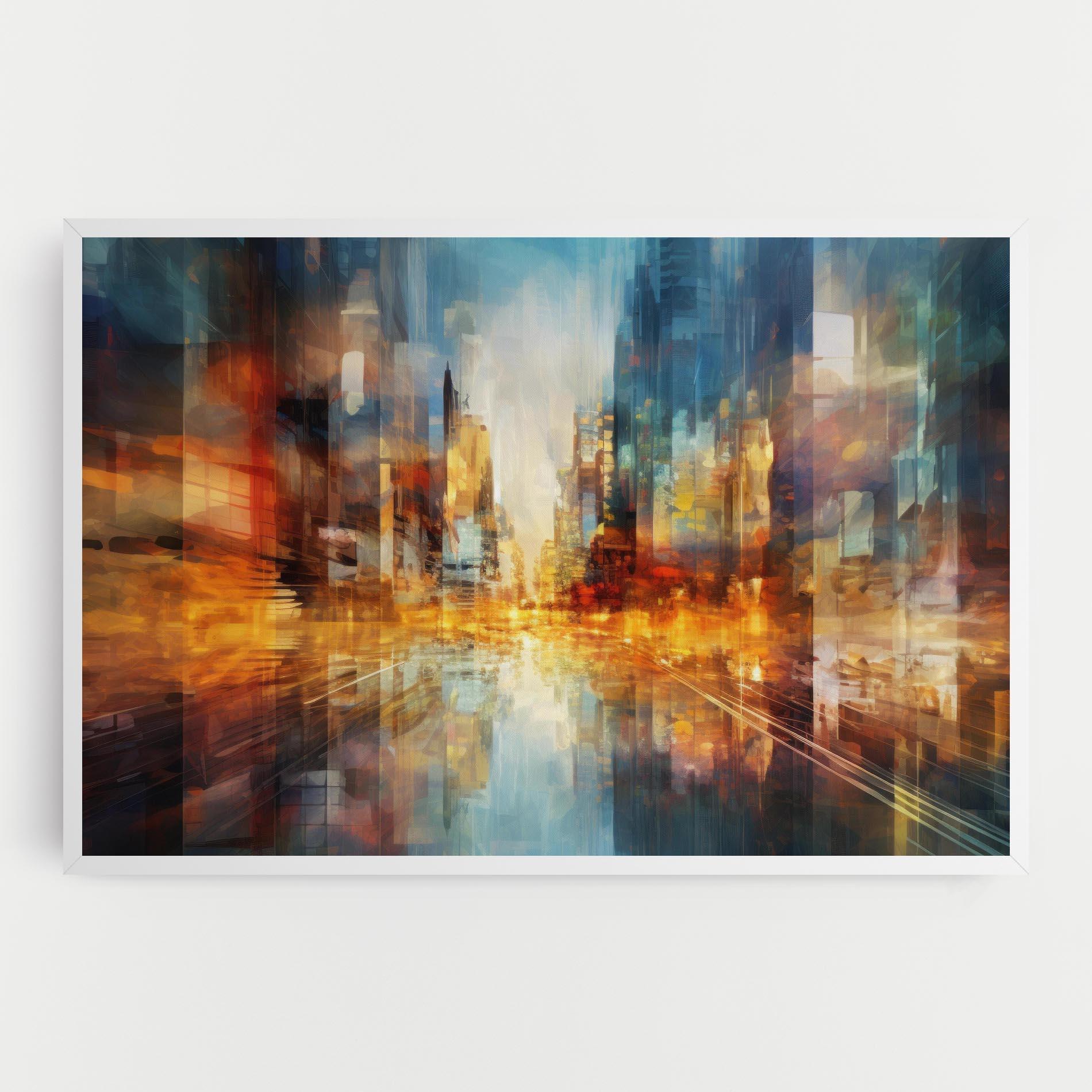 Tablou Canvas Orange Lights City mockup 0