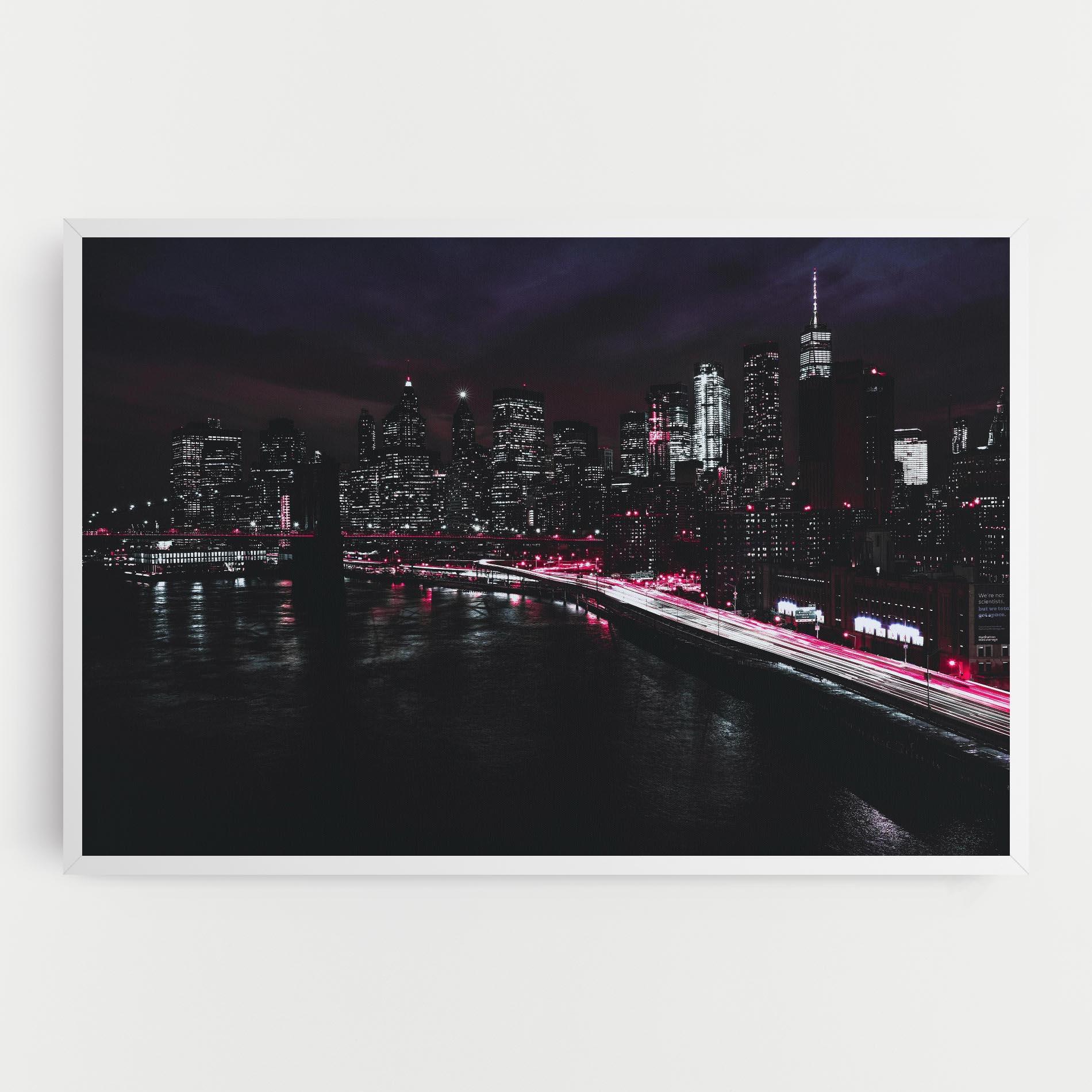 Tablou Canvas Pink Light City mockup 0