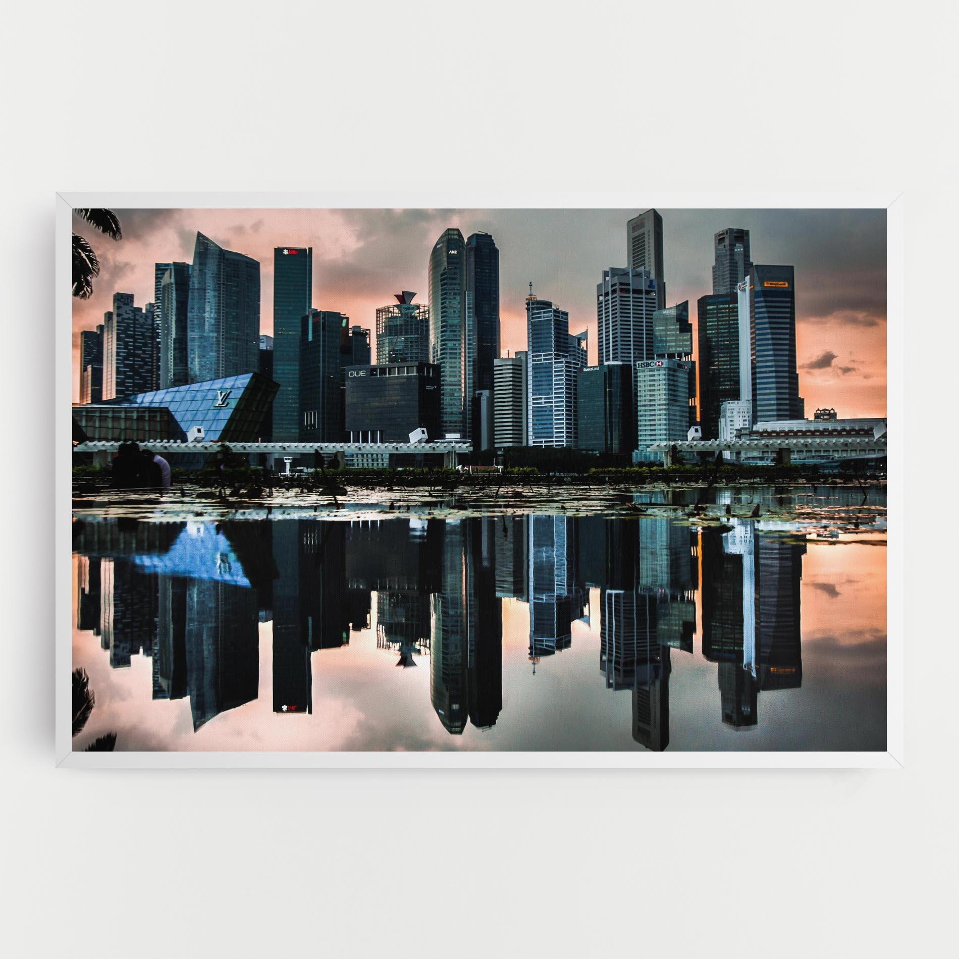 Tablou Canvas Urban Water Reflection mockup 0