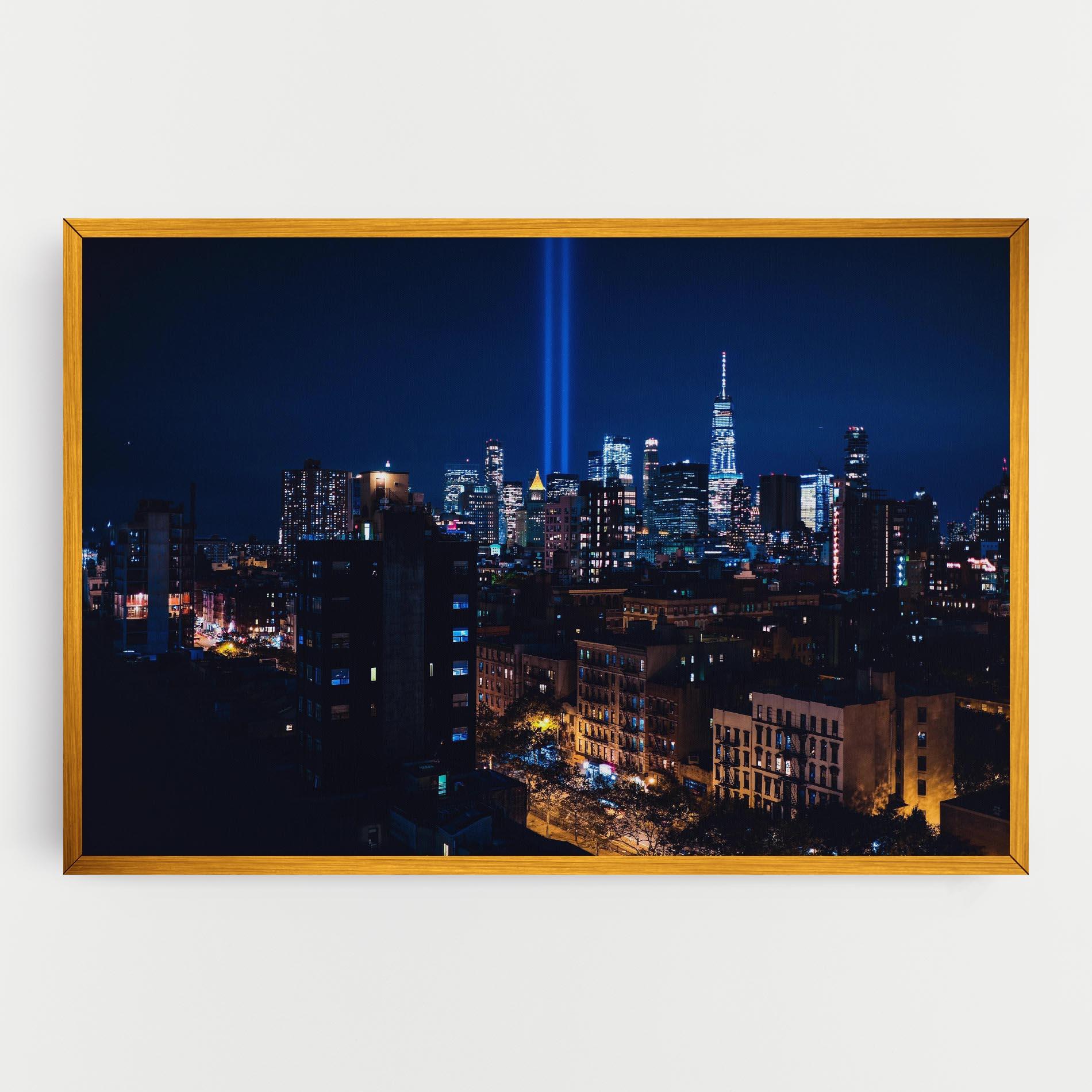 Tablou Canvas Blue Light City mockup 0