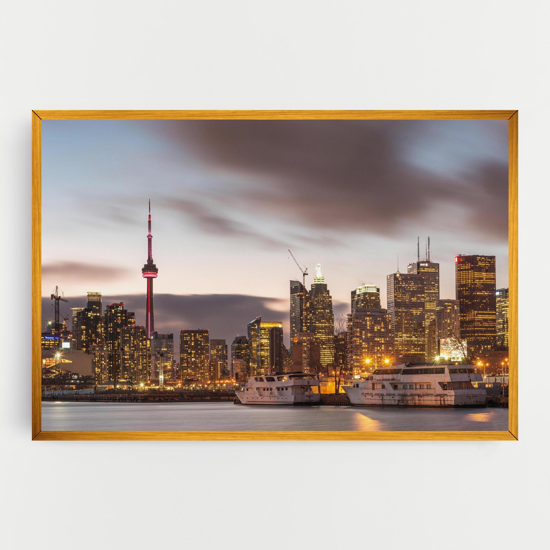 Tablou Canvas Gold Light City mockup 0