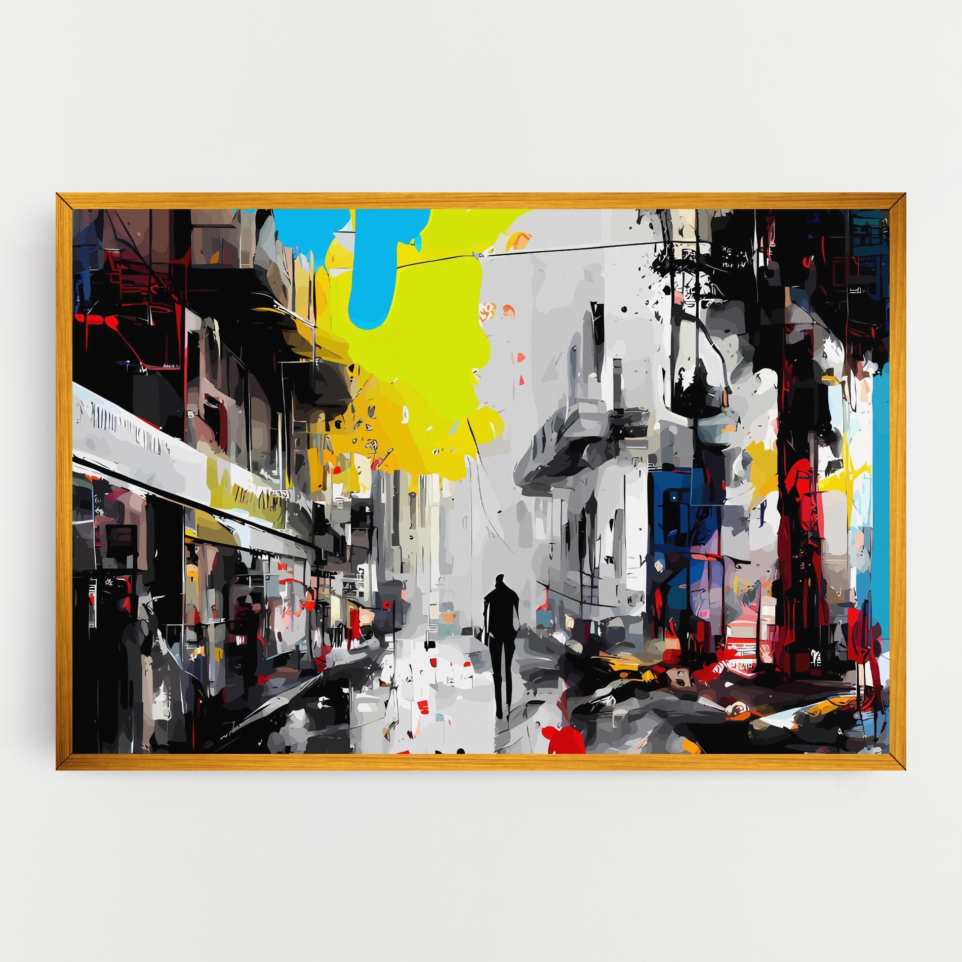 Tablou Canvas Grunge City Art mockup 0