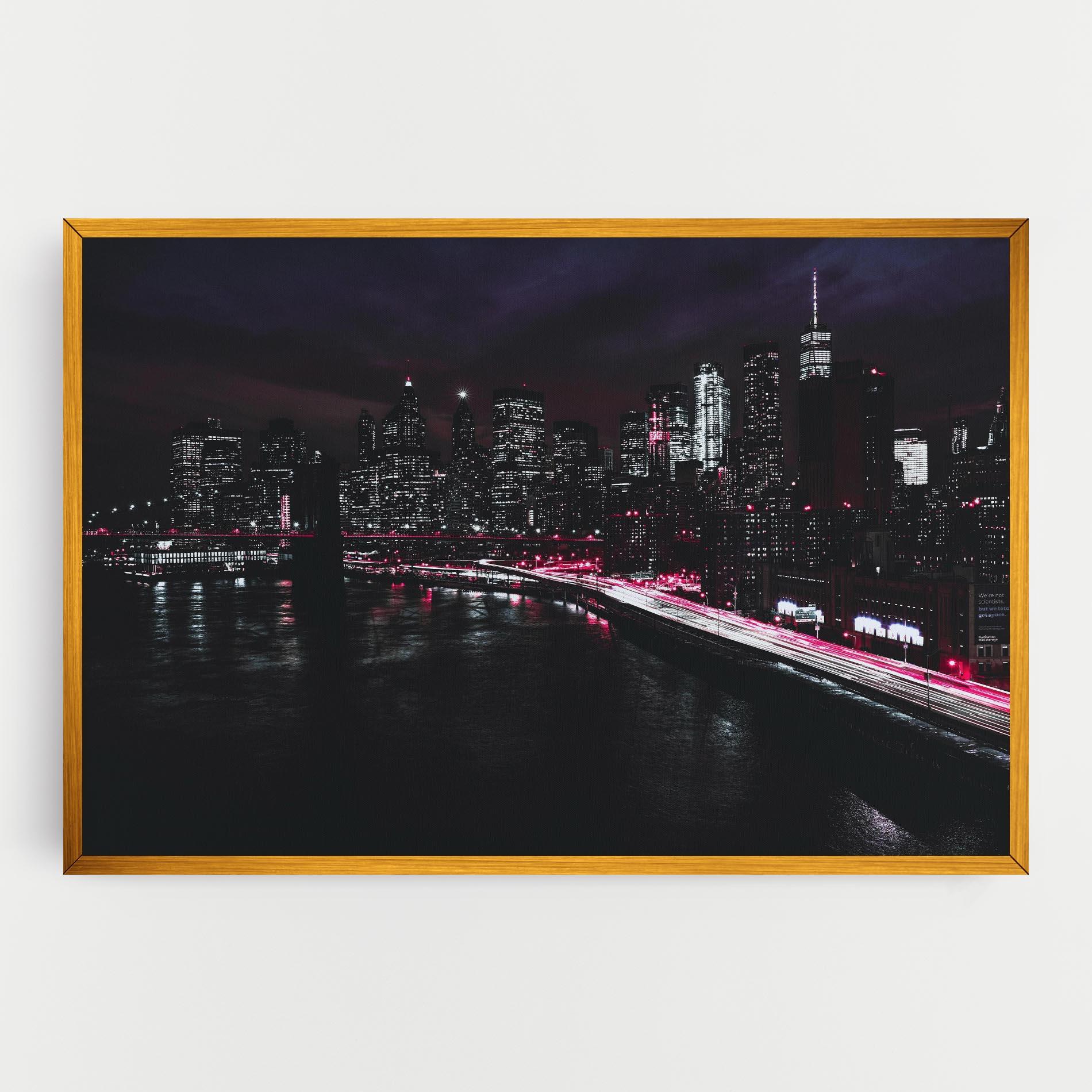 Tablou Canvas Pink Light City mockup 0