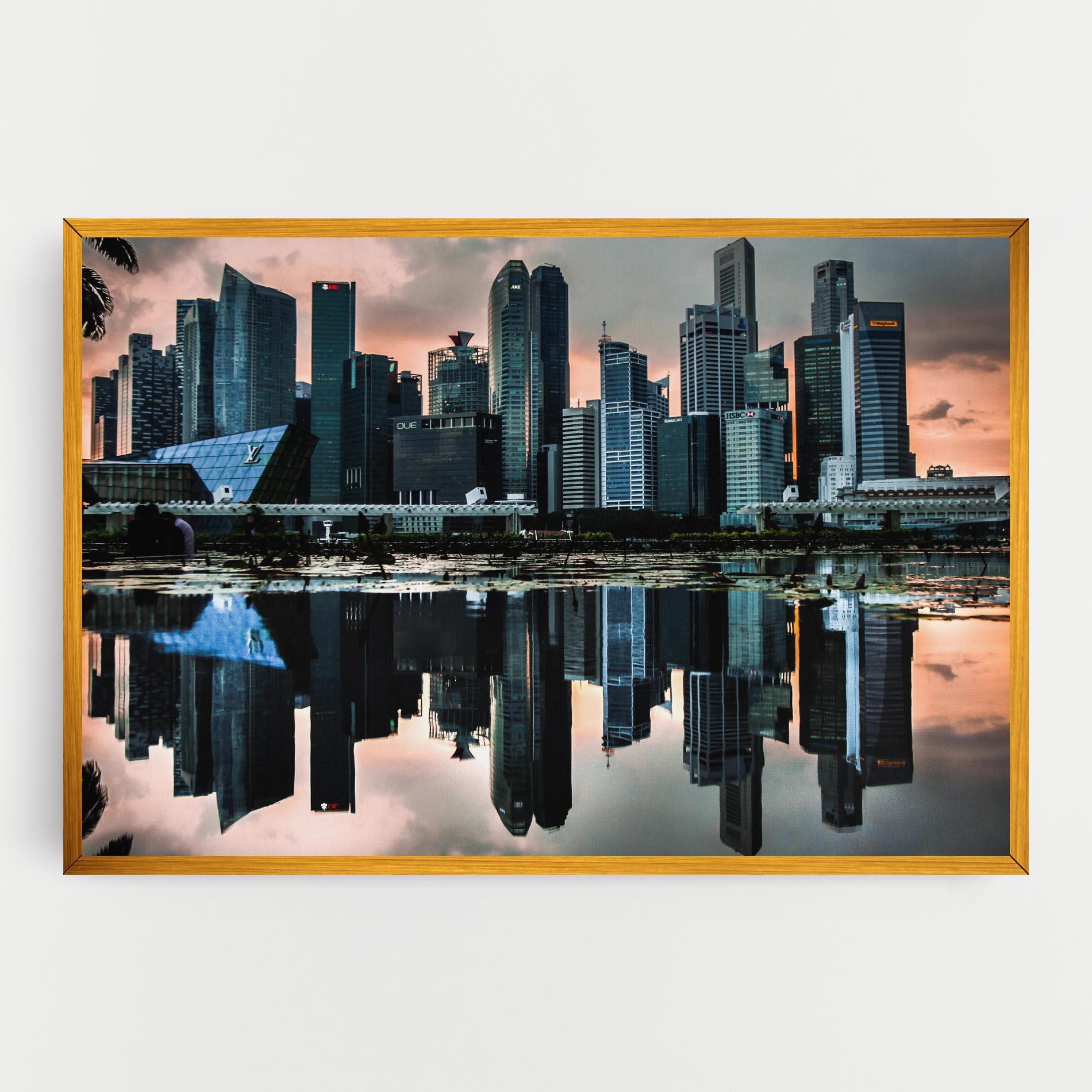 Tablou Canvas Urban Water Reflection mockup 0