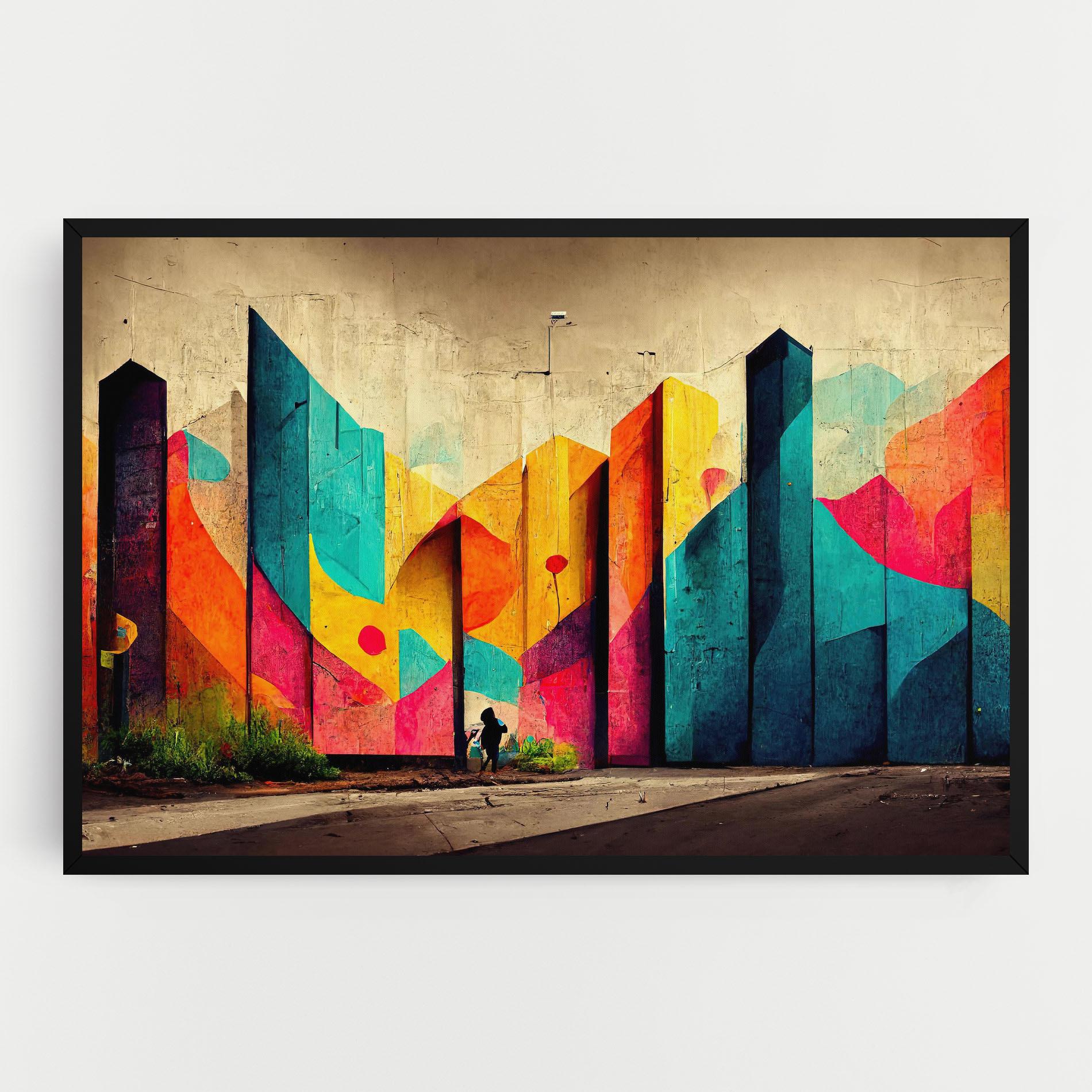 Tablou Canvas Abstract City Color mockup 0