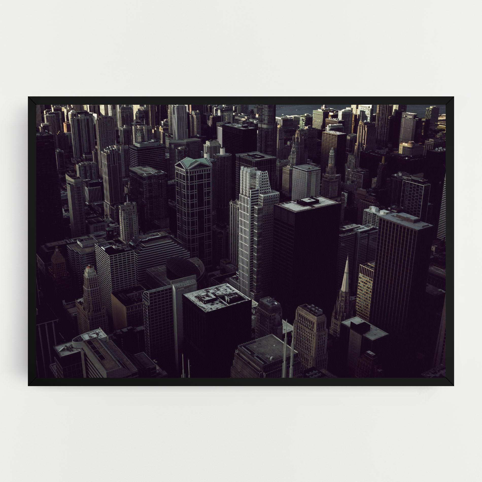 Tablou Canvas Black Cream Building mockup 0