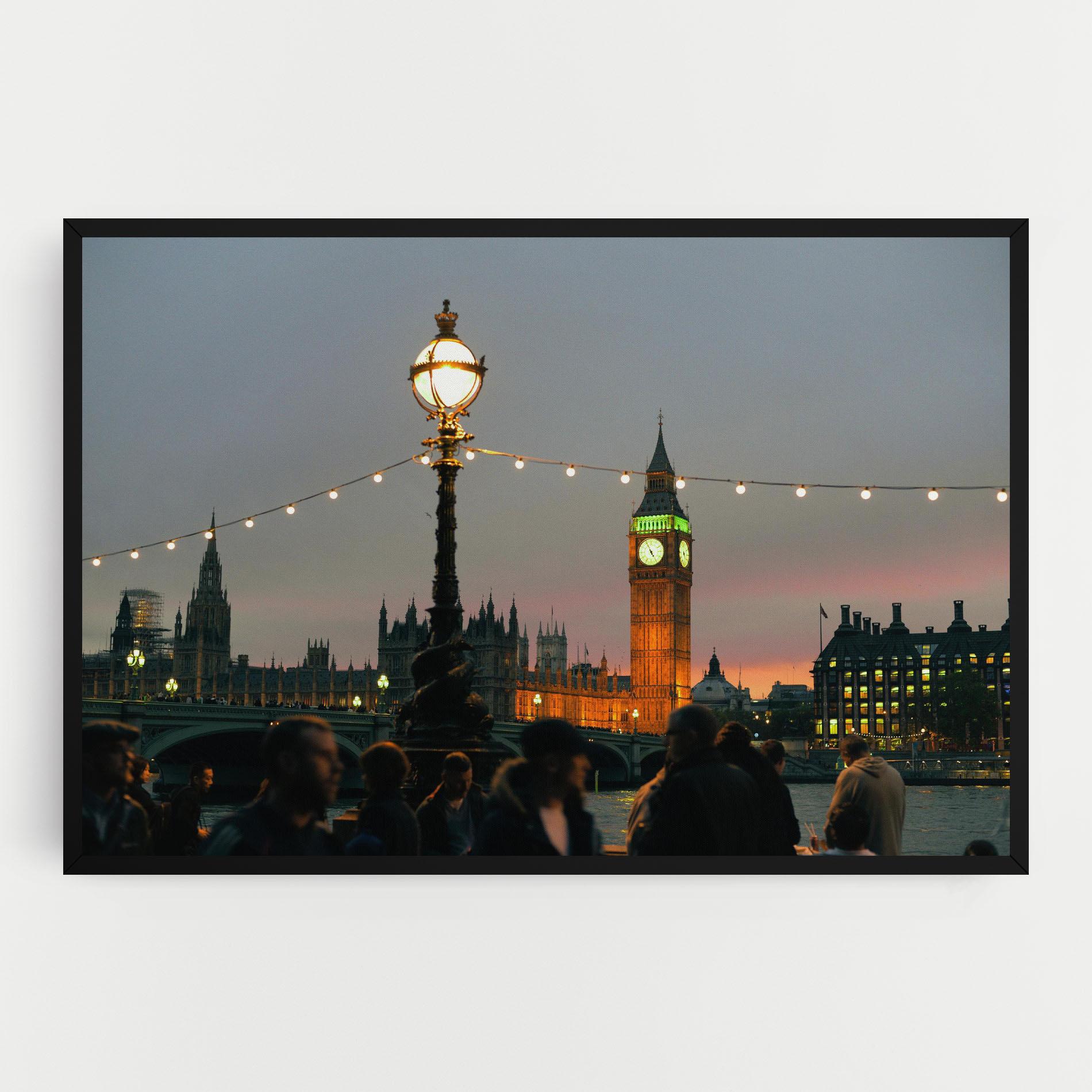 Tablou Canvas Clock Lights mockup 0