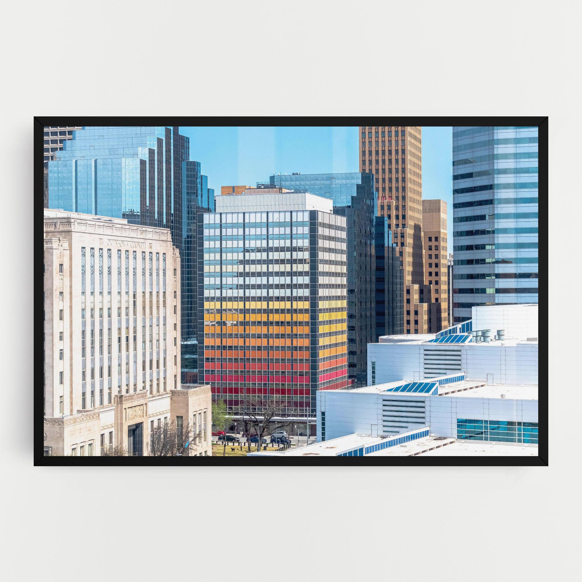 Tablou Canvas Colorful Urban Building mockup 0