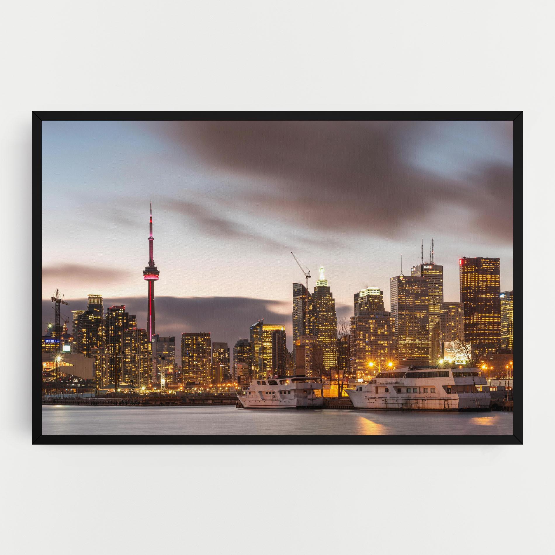 Tablou Canvas Gold Light City mockup 0