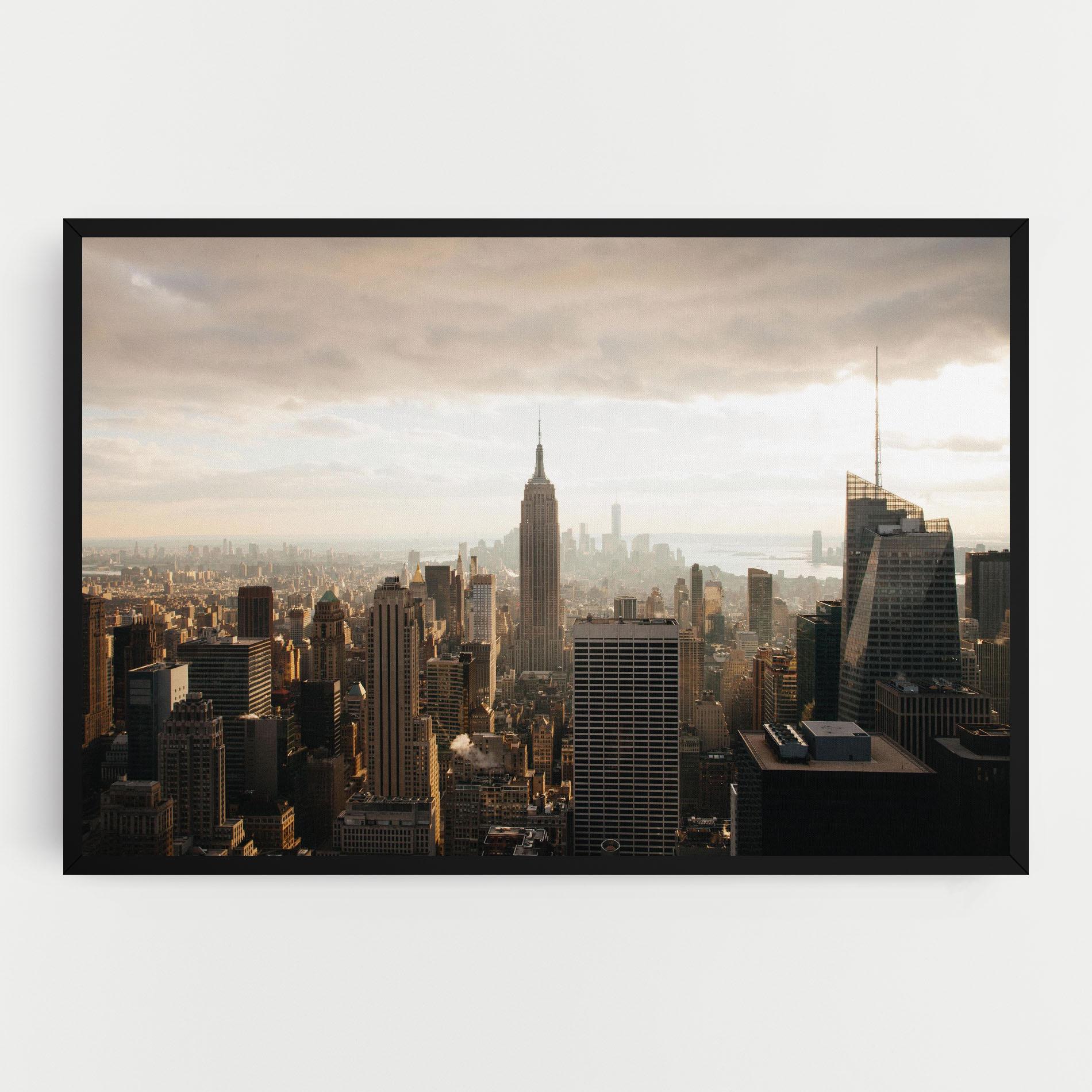 Tablou Canvas Grey Cloud Buildings mockup 0