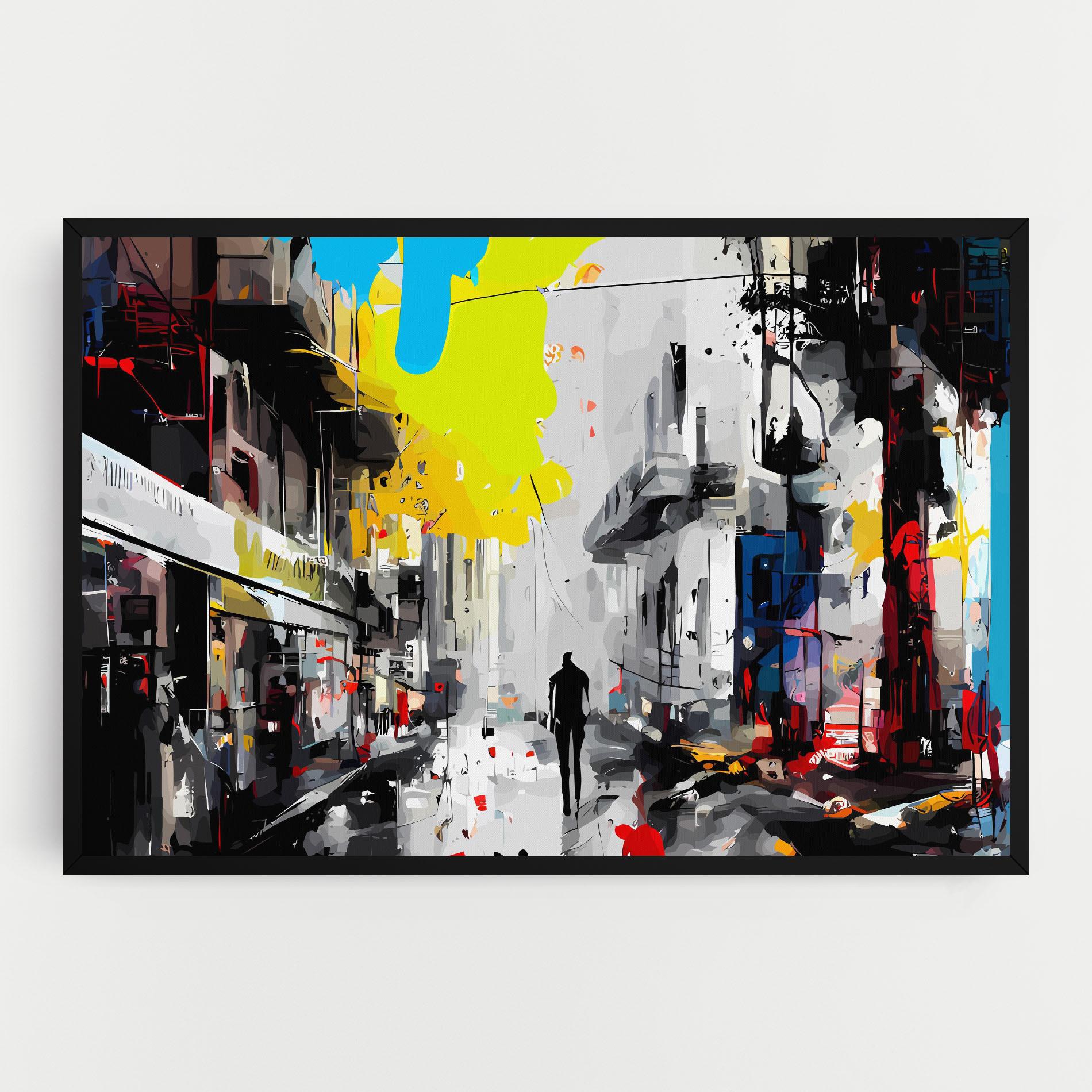 Tablou Canvas Grunge City Art mockup 0