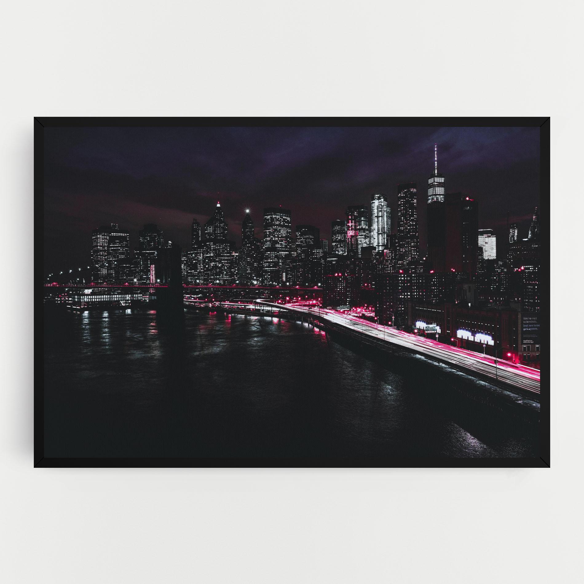 Tablou Canvas Pink Light City mockup 0