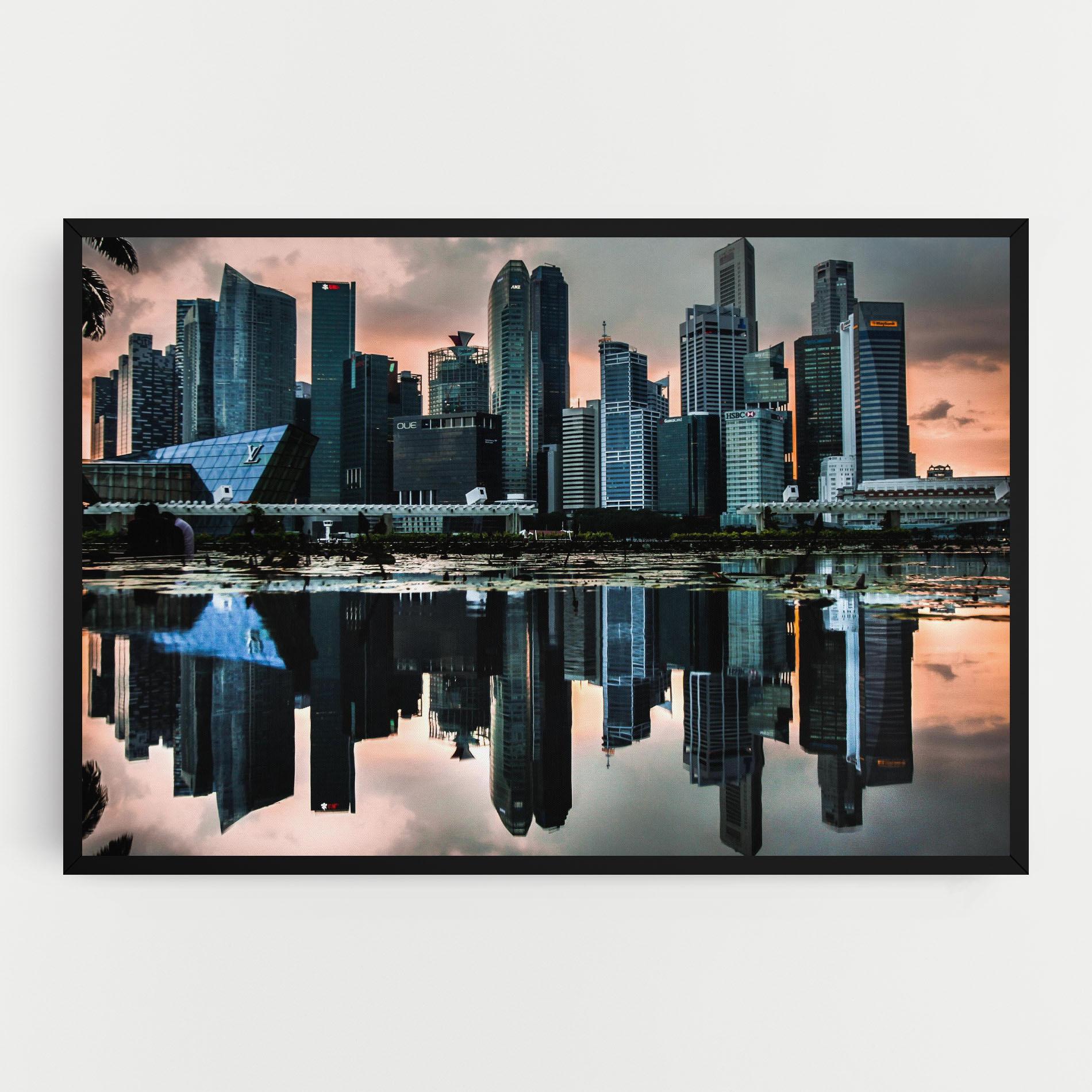Tablou Canvas Urban Water Reflection mockup 0