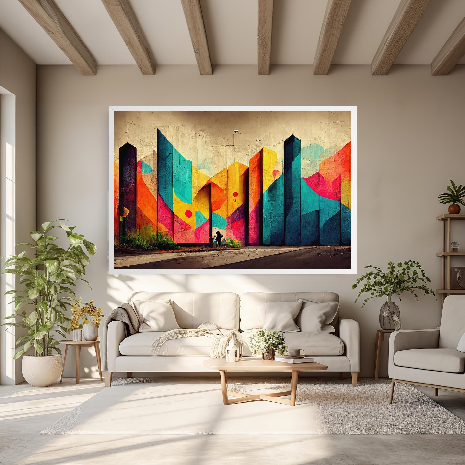 Tablou Canvas Abstract City Color mockup 6