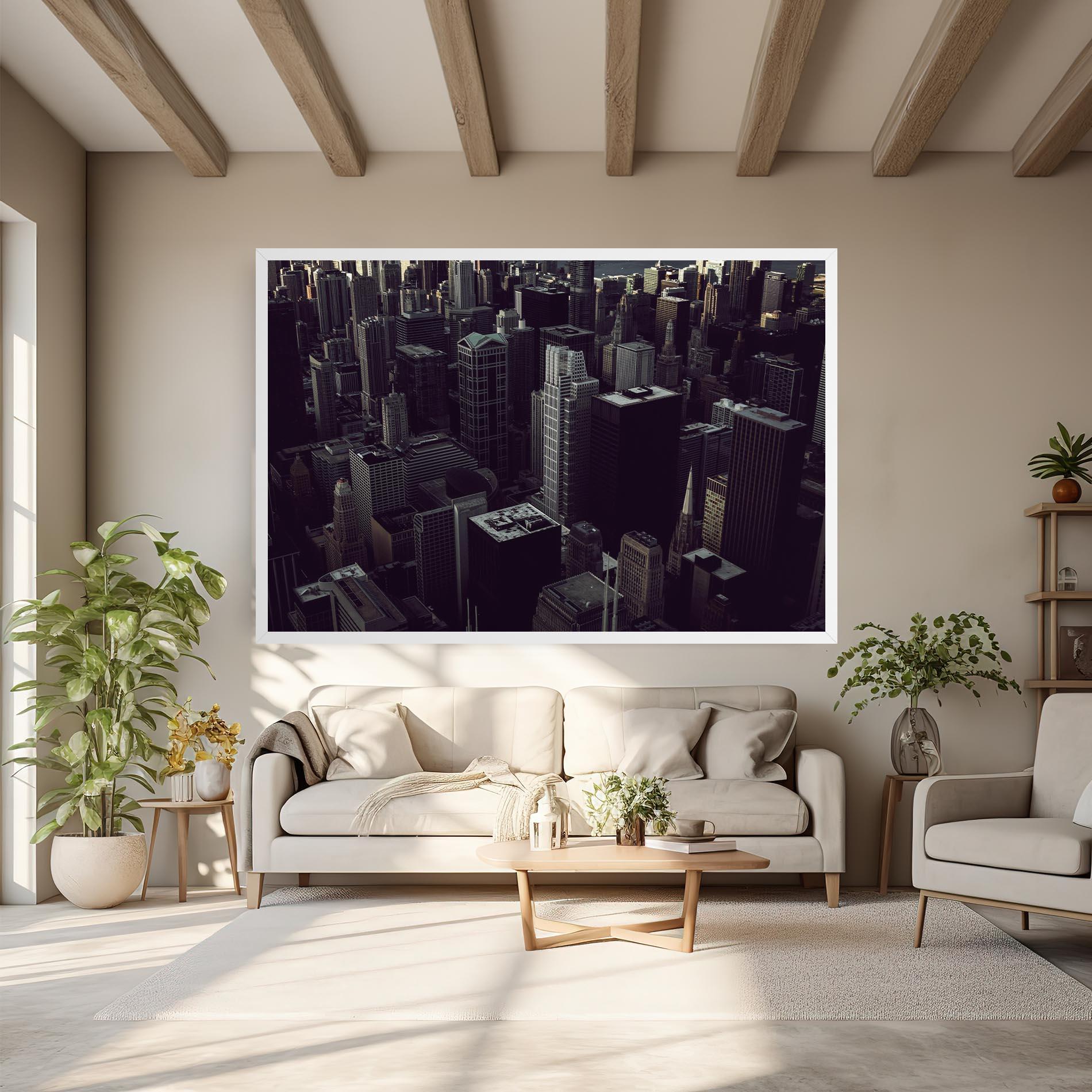 Tablou Canvas Black Cream Building mockup 6