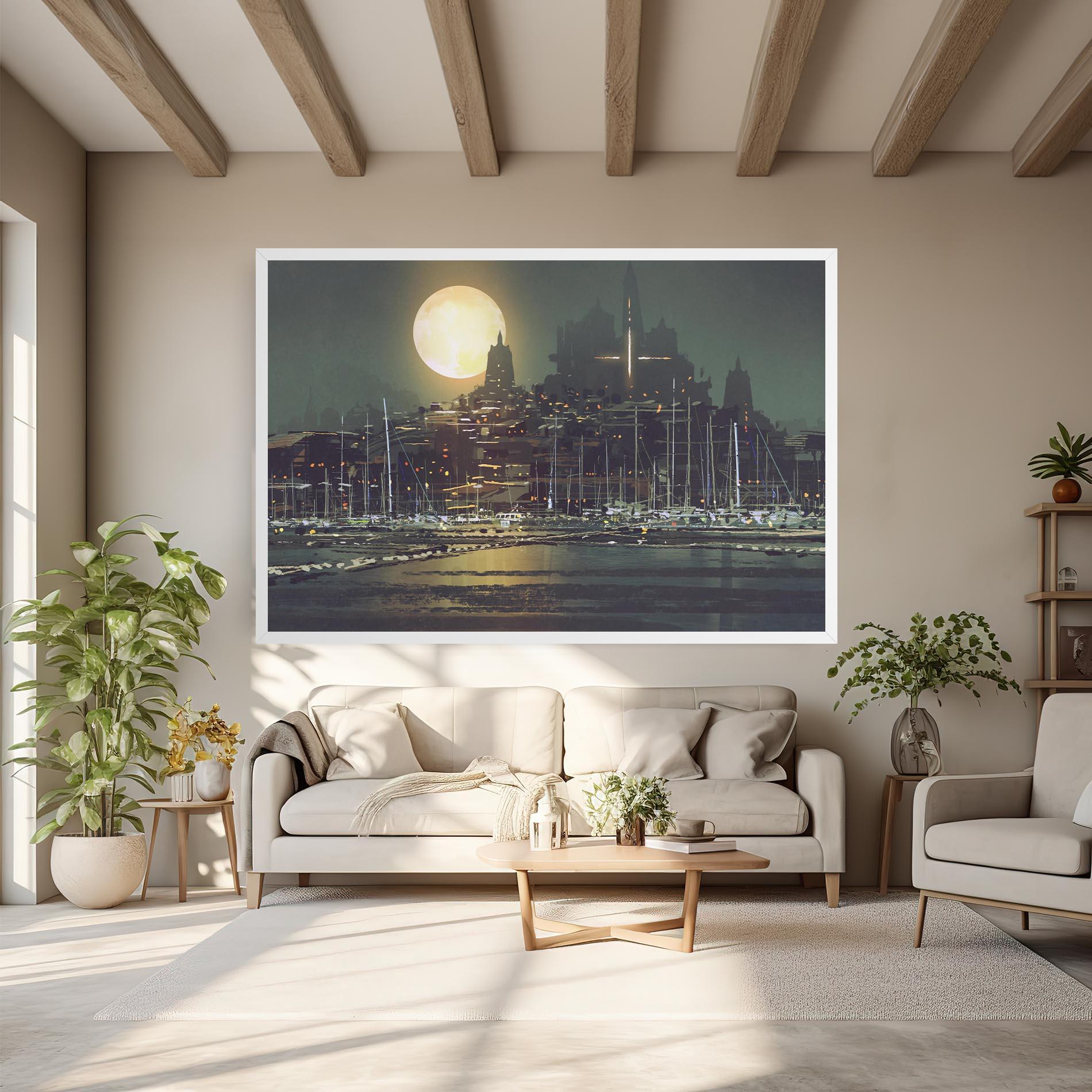 Tablou Canvas City Port mockup 6