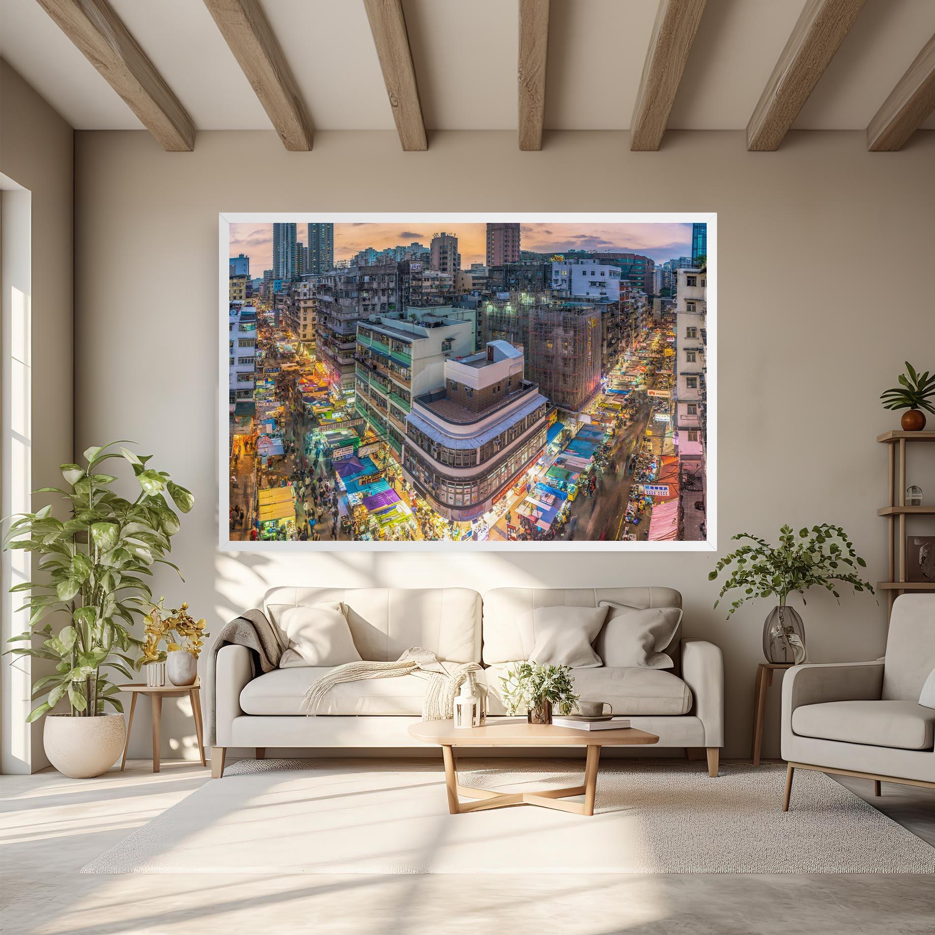 Tablou Canvas Colorful Building mockup 6