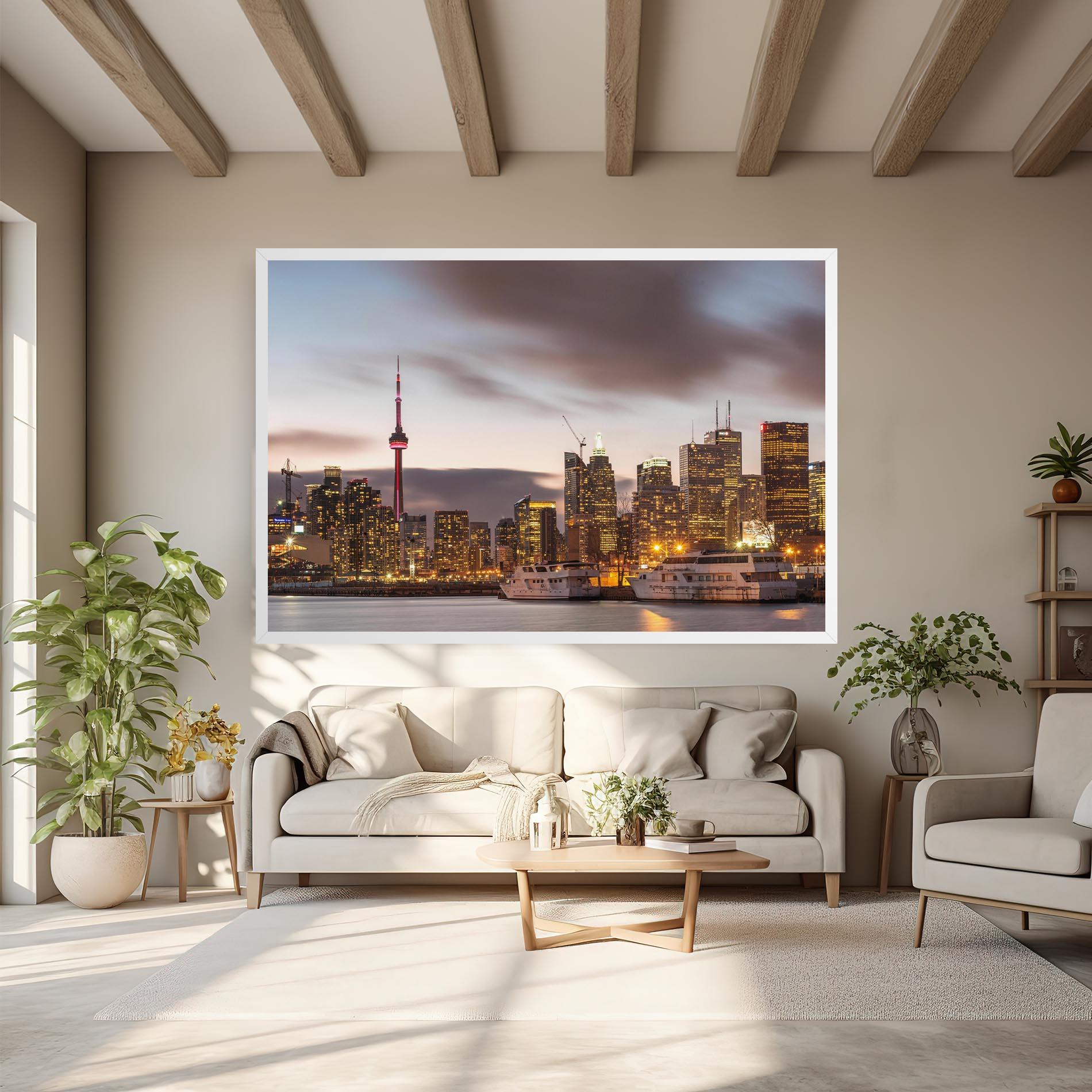 Tablou Canvas Gold Light City mockup 6