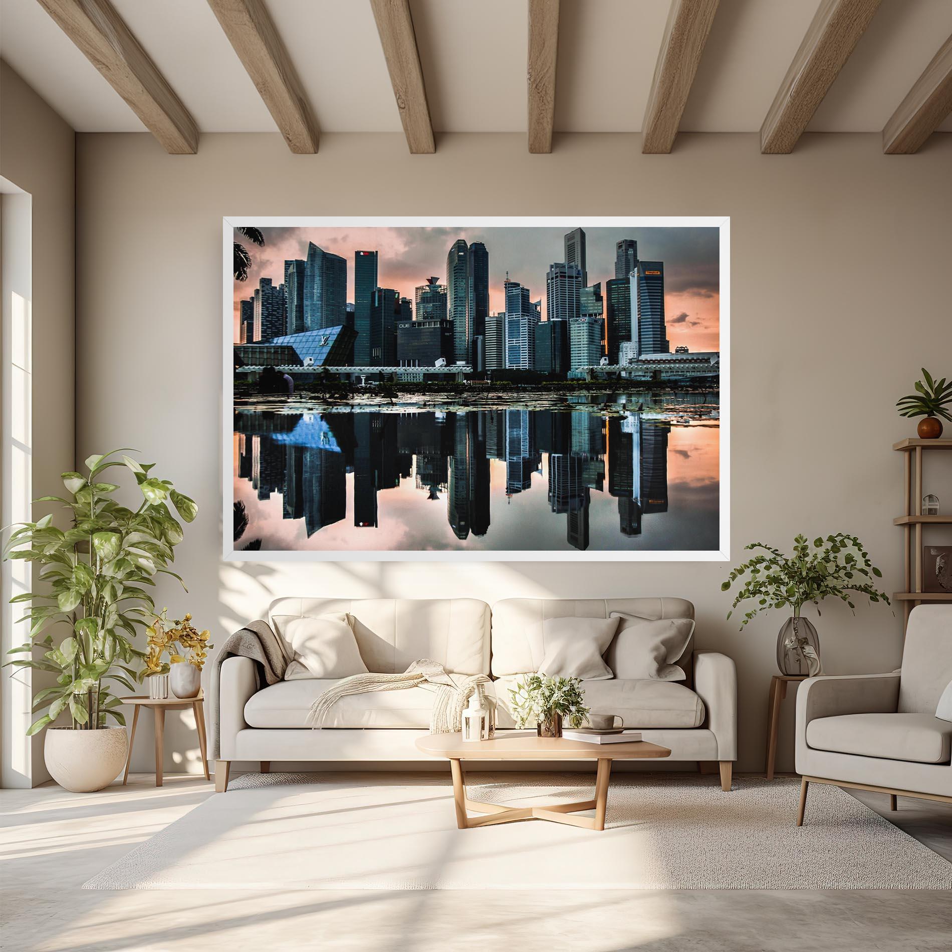 Tablou Canvas Urban Water Reflection mockup 6