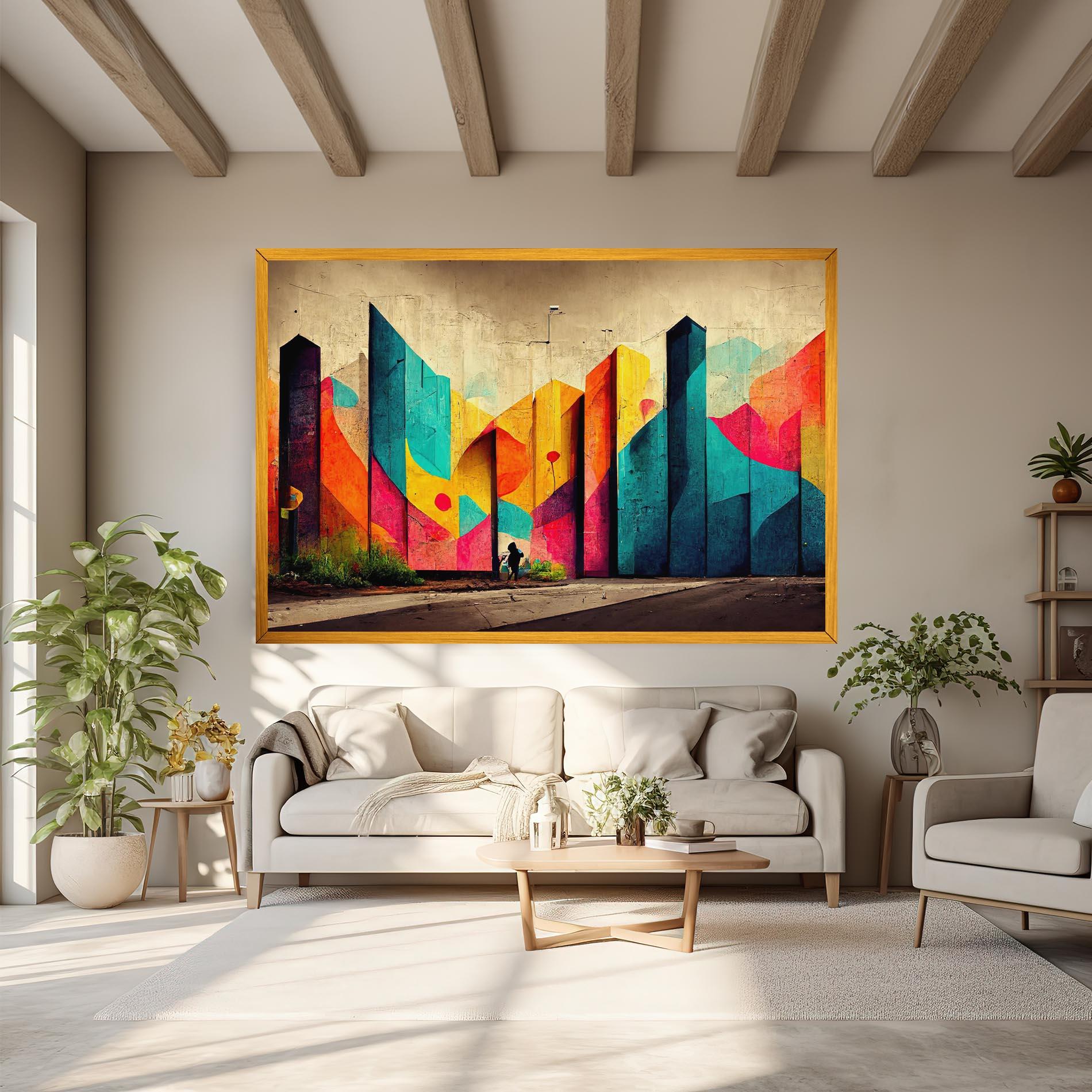 Tablou Canvas Abstract City Color mockup 6