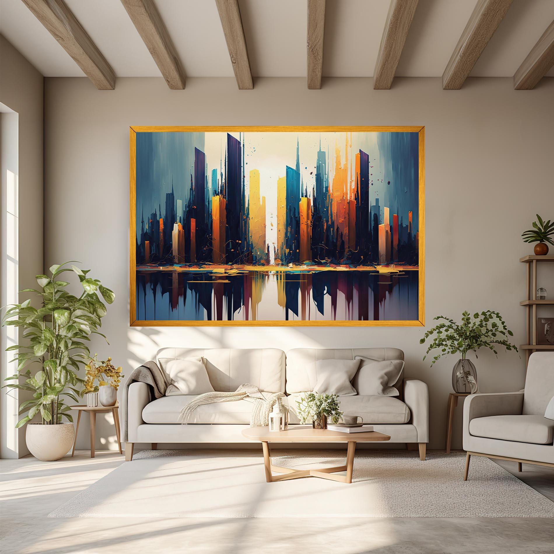 Tablou Canvas City Pain Art mockup 6