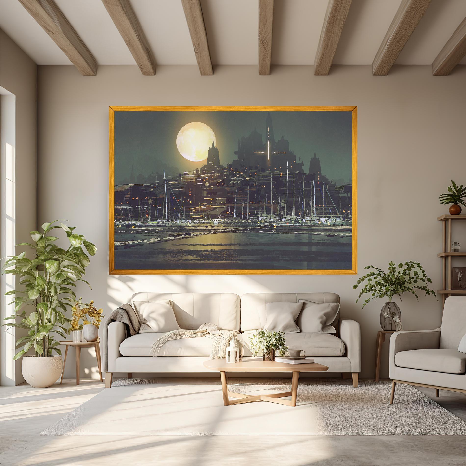 Tablou Canvas City Port mockup 6