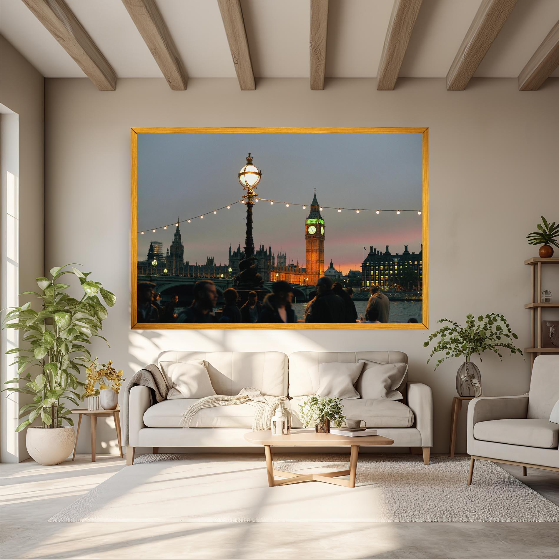 Tablou Canvas Clock Lights mockup 6