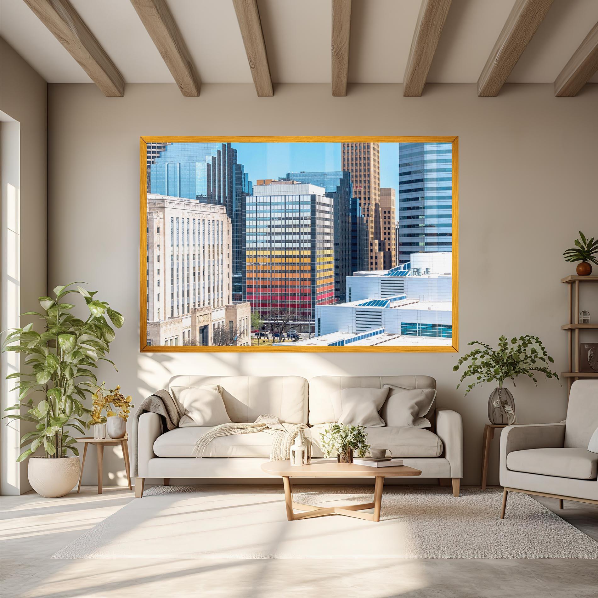 Tablou Canvas Colorful Urban Building mockup 6