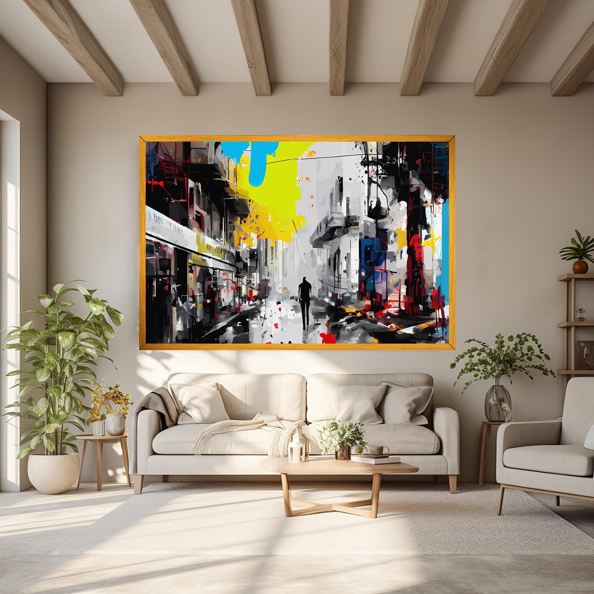 Tablou Canvas Grunge City Art mockup 6