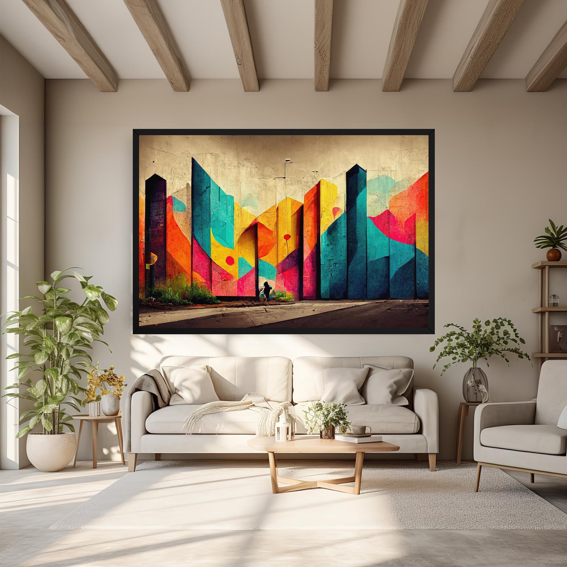 Tablou Canvas Abstract City Color mockup 6