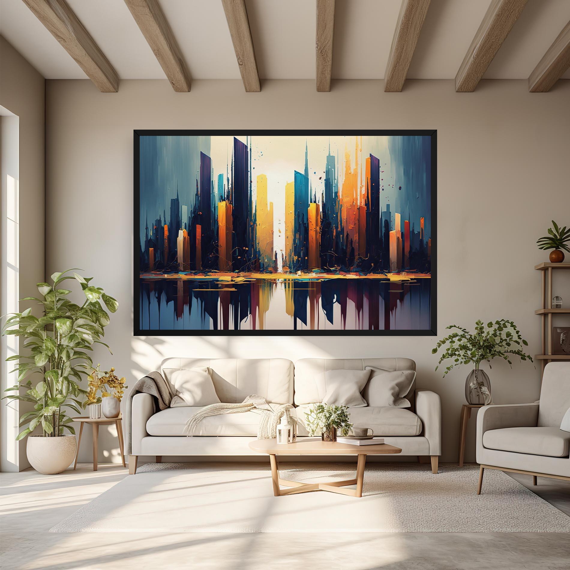 Tablou Canvas City Pain Art mockup 6