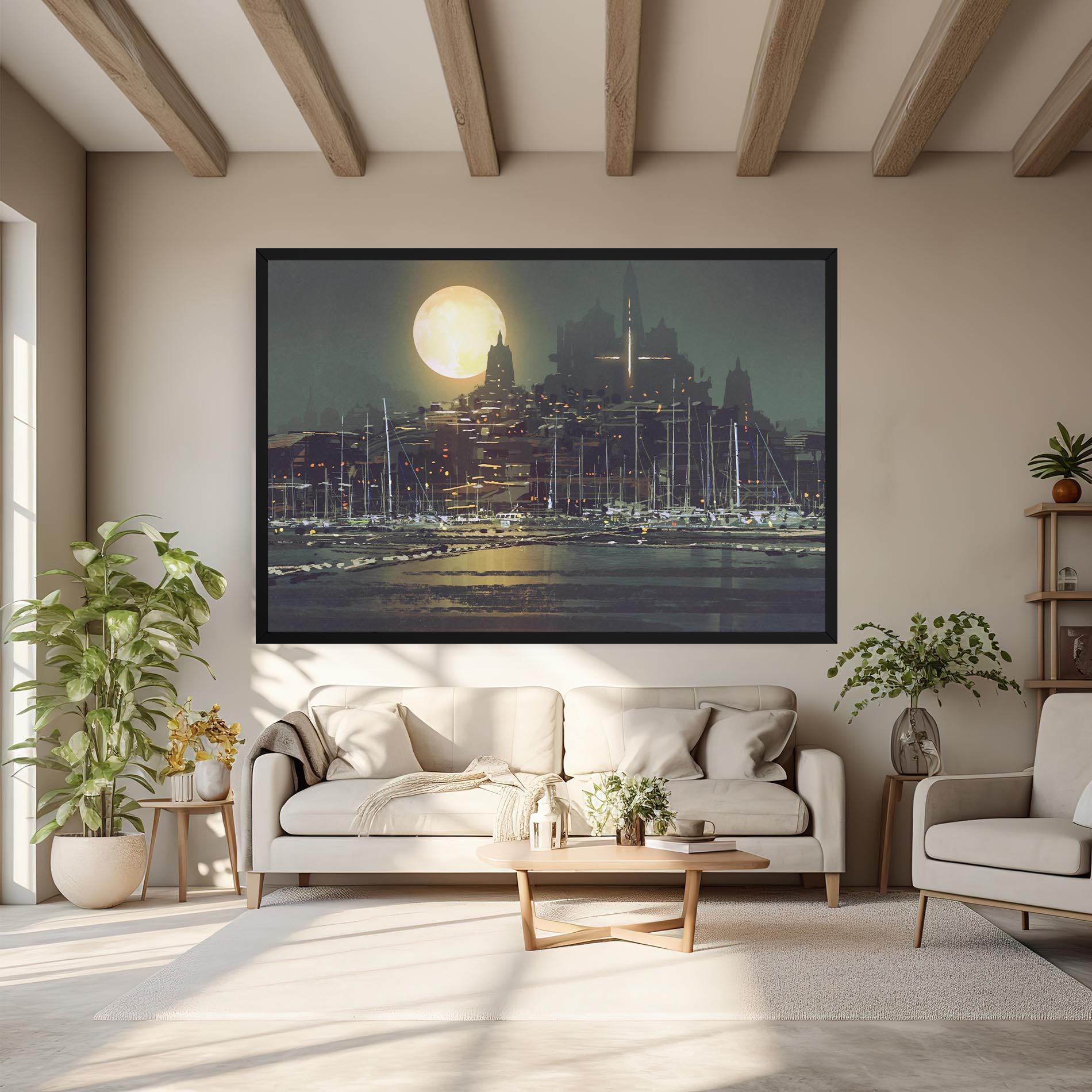 Tablou Canvas City Port mockup 6