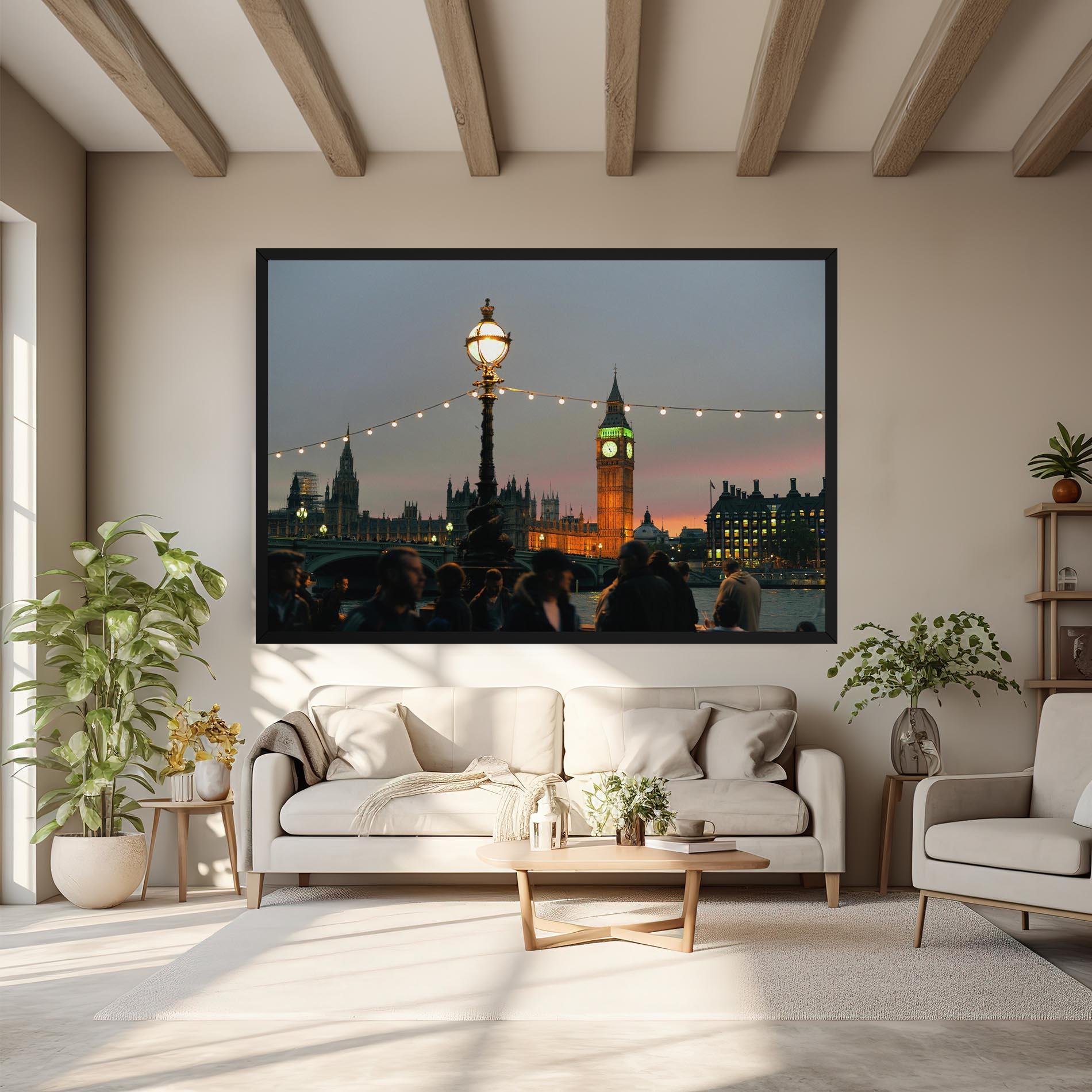 Tablou Canvas Clock Lights mockup 6