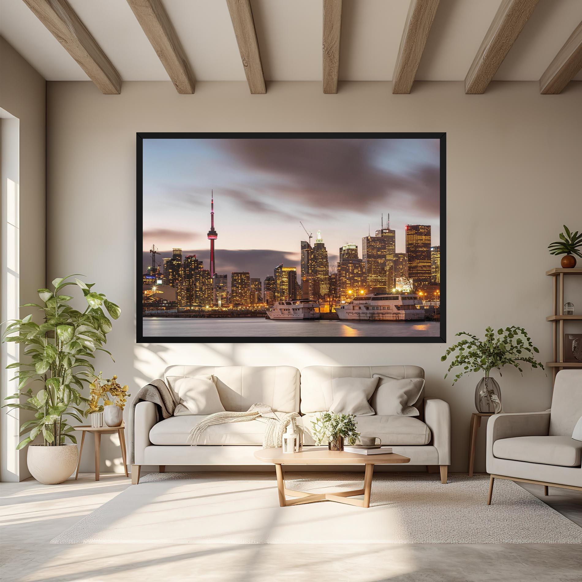 Tablou Canvas Gold Light City mockup 6