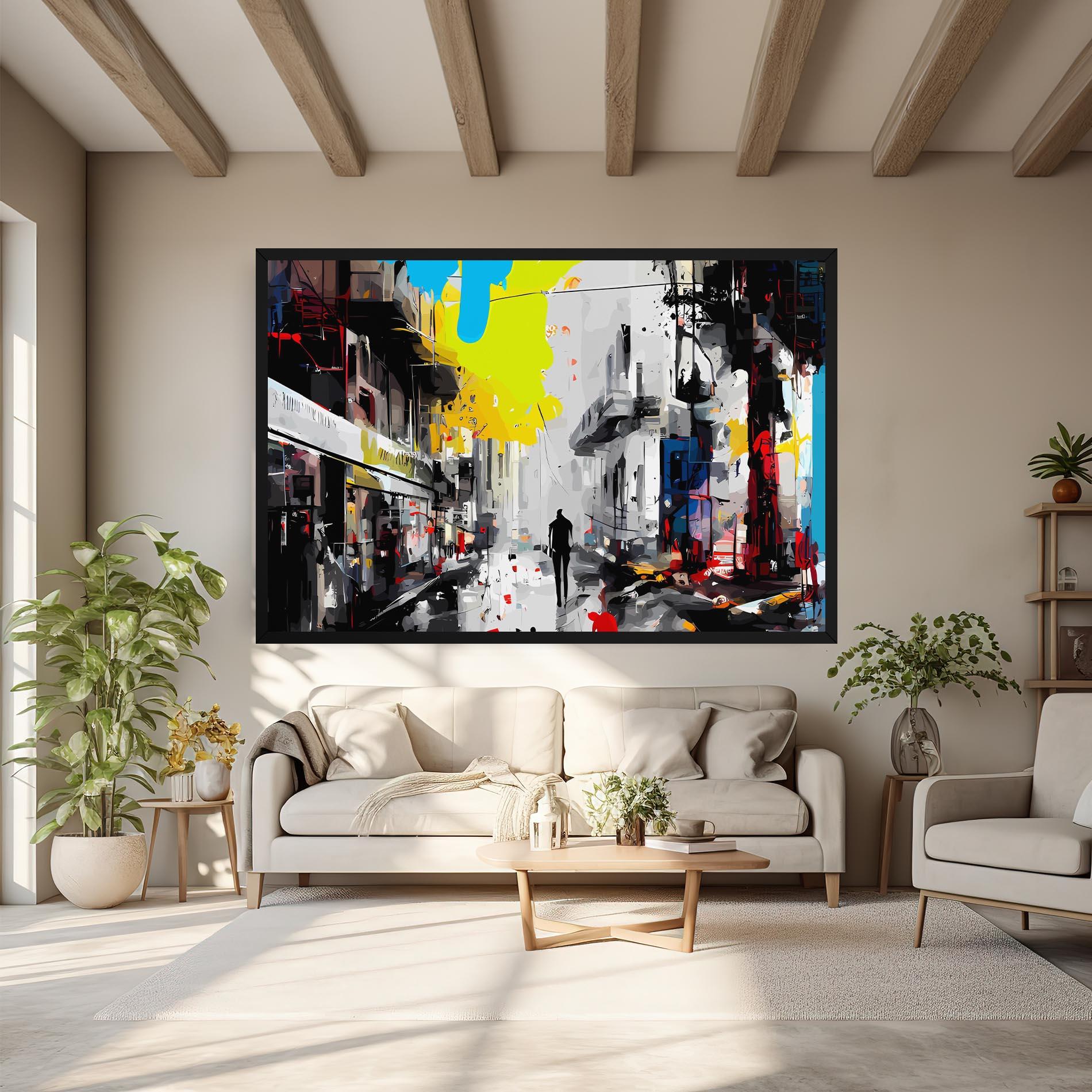 Tablou Canvas Grunge City Art mockup 6