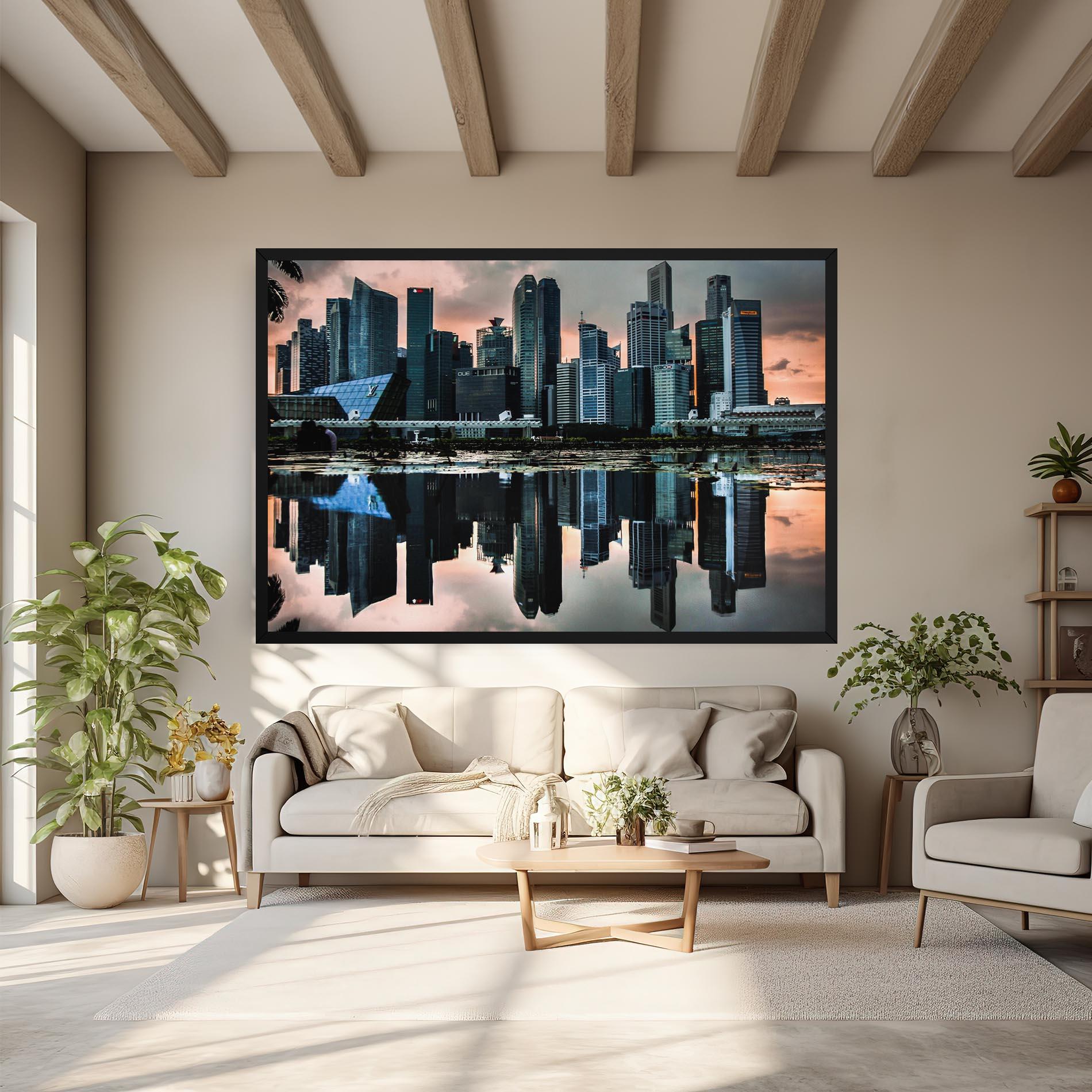 Tablou Canvas Urban Water Reflection mockup 6