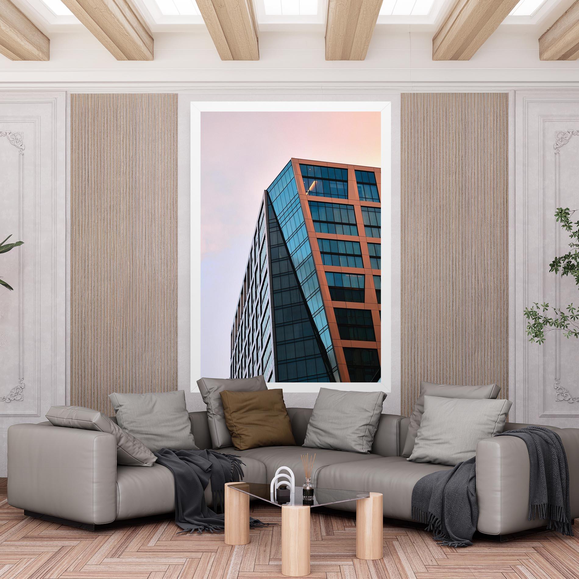 Tablou Canvas Blue Glass Building mockup 6