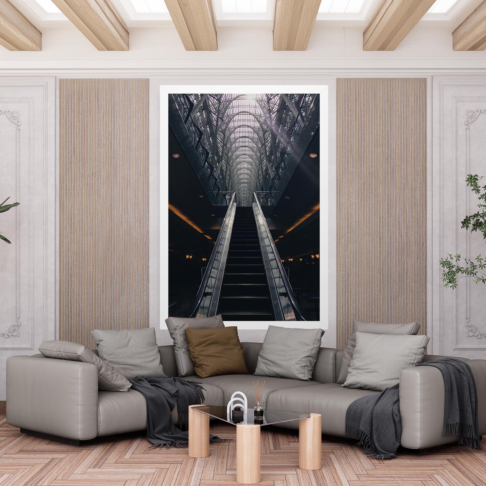 Tablou Canvas Grey Stairs Building mockup 6