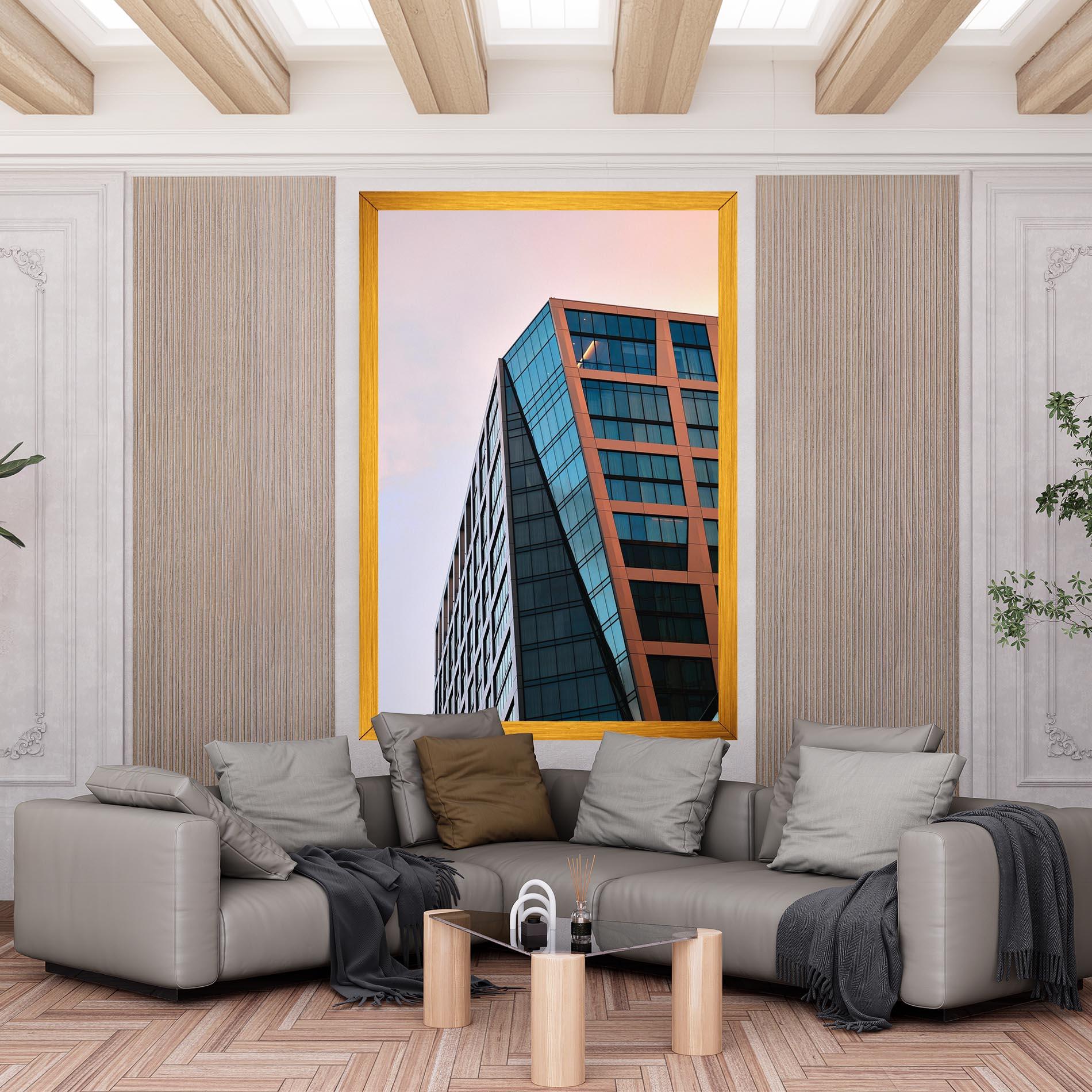 Tablou Canvas Blue Glass Building mockup 6