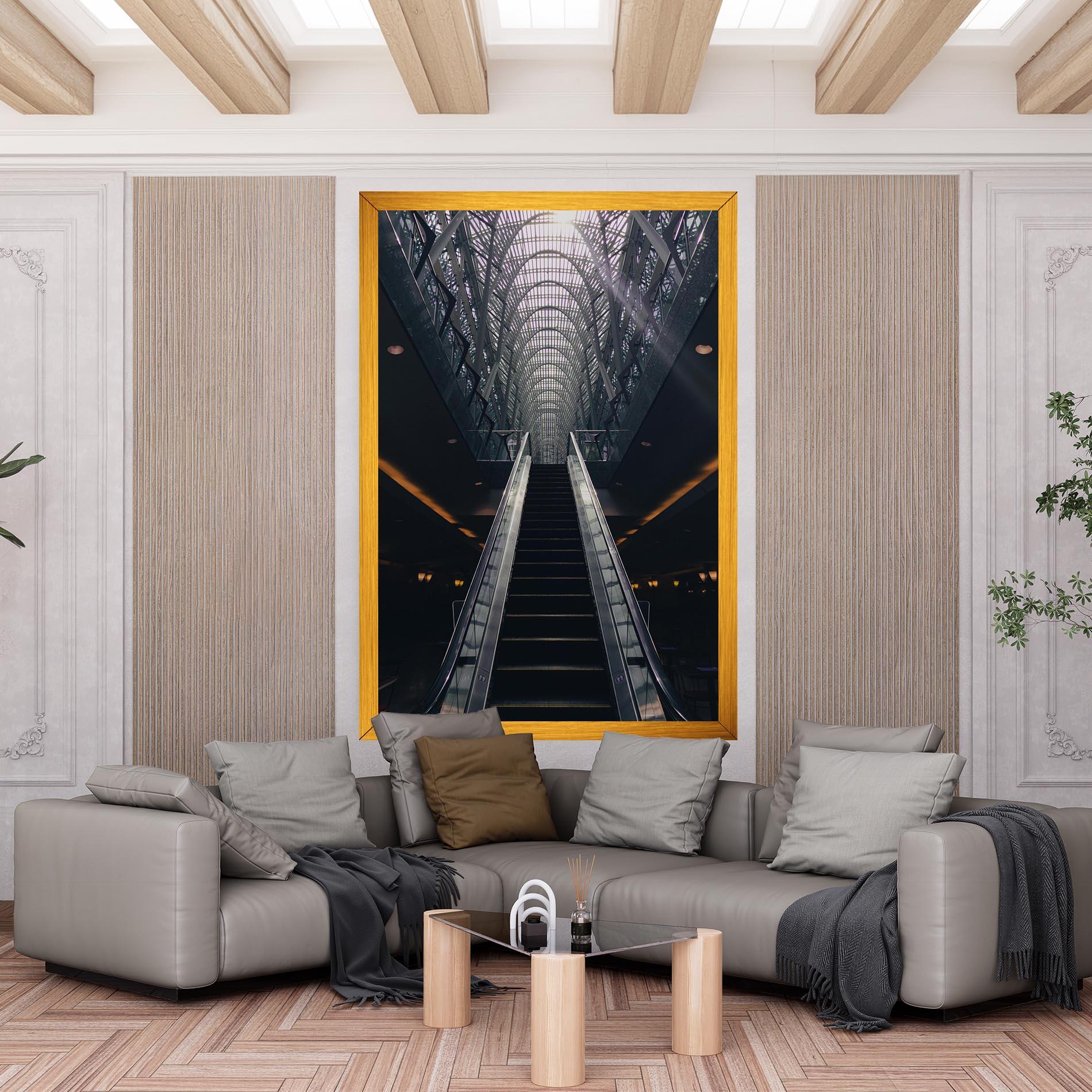 Tablou Canvas Grey Stairs Building mockup 6