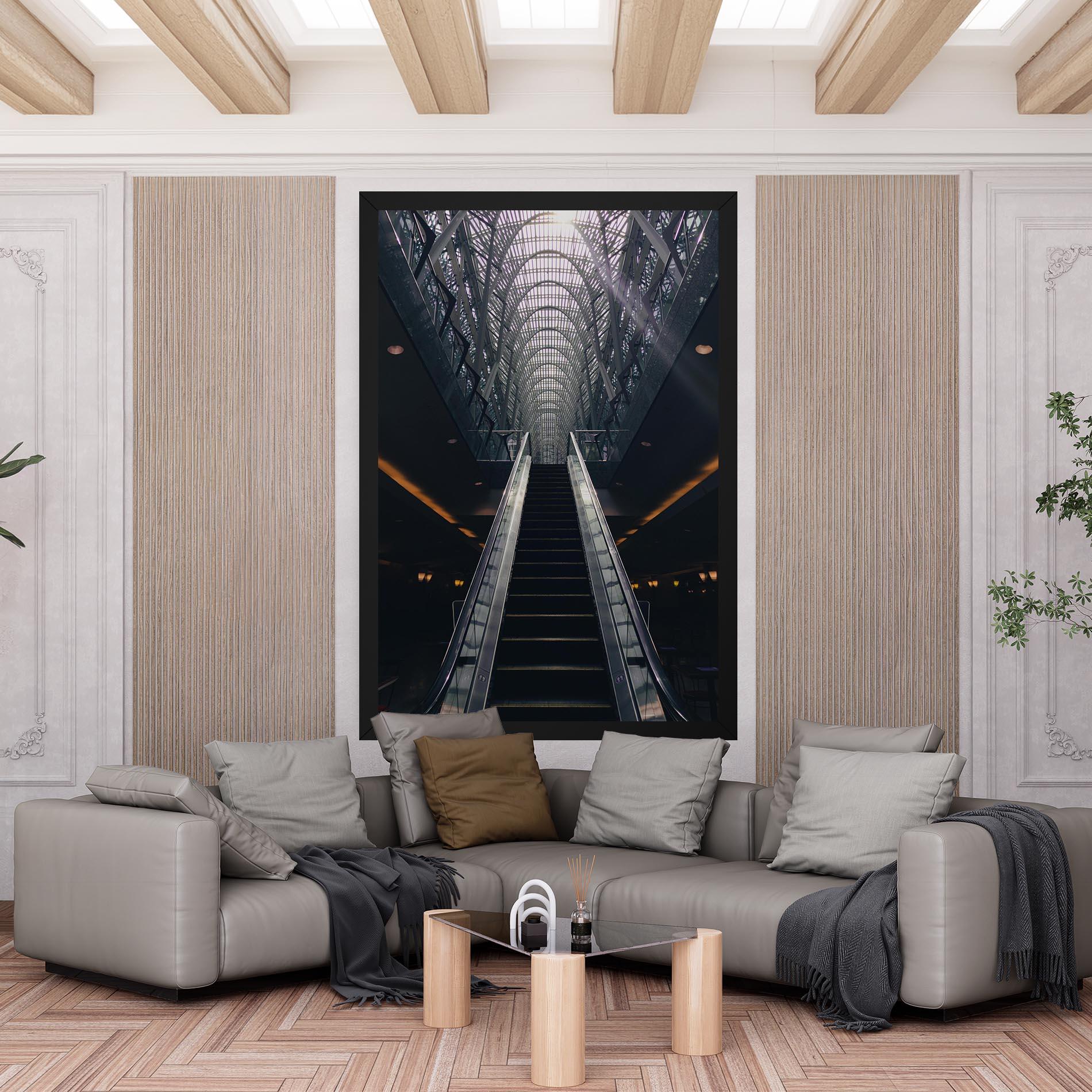 Tablou Canvas Grey Stairs Building mockup 6