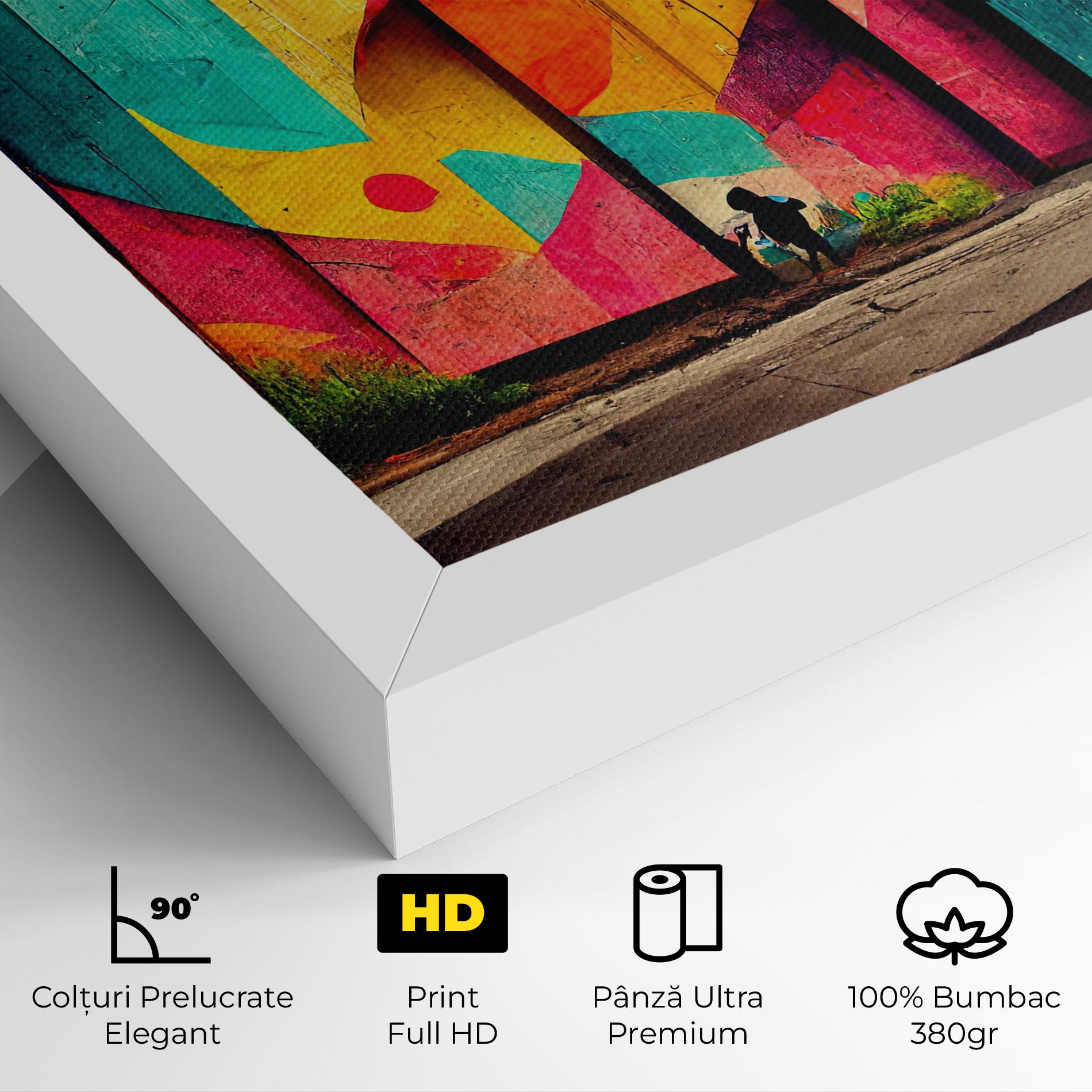 Tablou Canvas Abstract City Color mockup 4