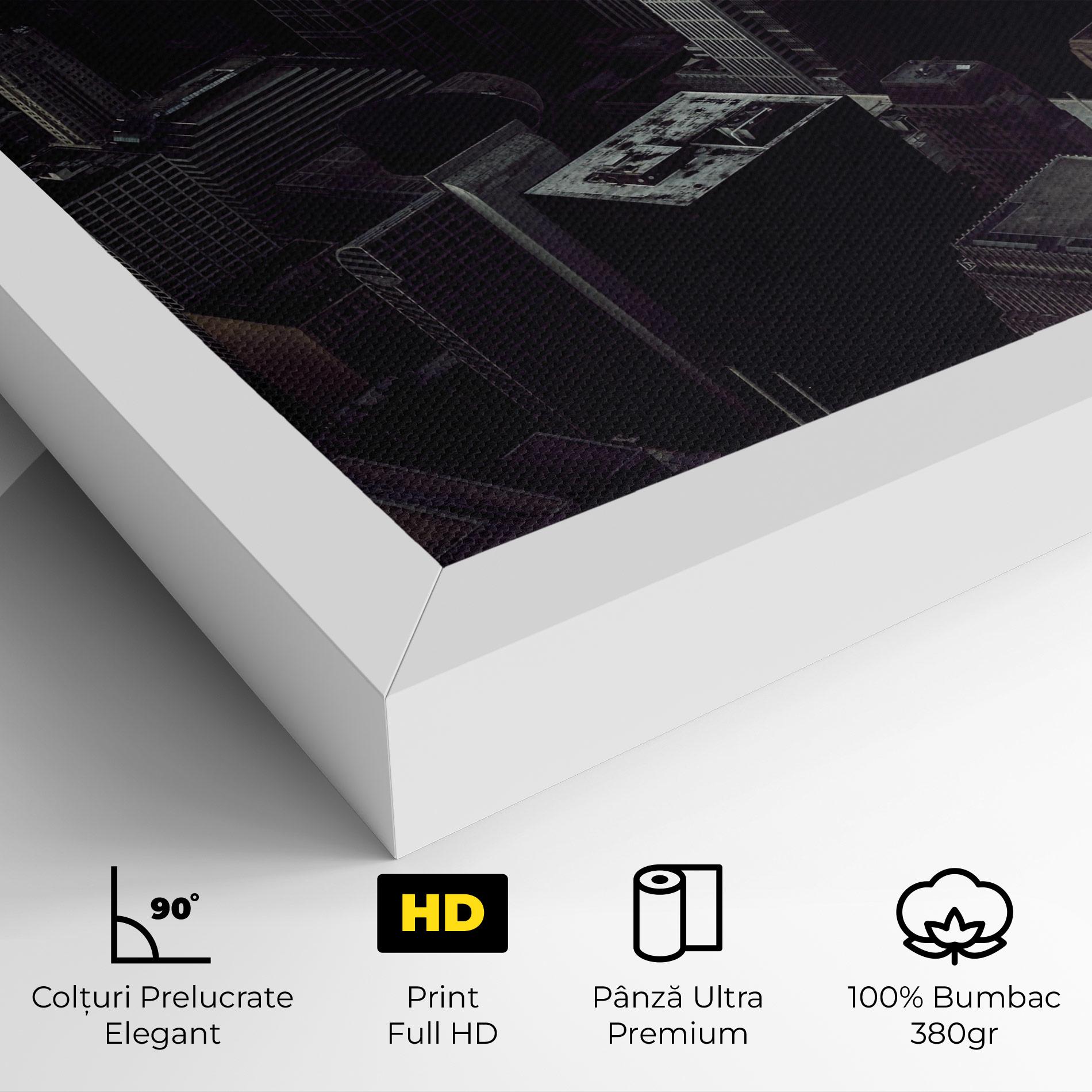 Tablou Canvas Black Cream Building mockup 4