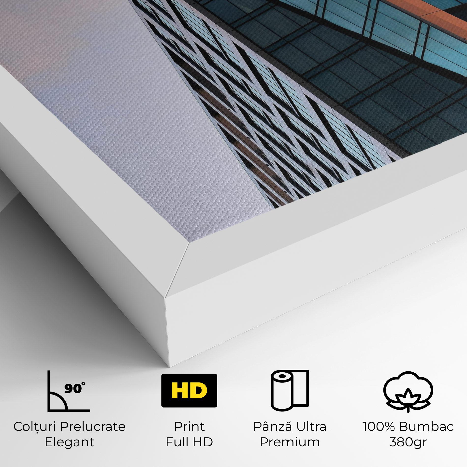 Tablou Canvas Blue Glass Building mockup 4